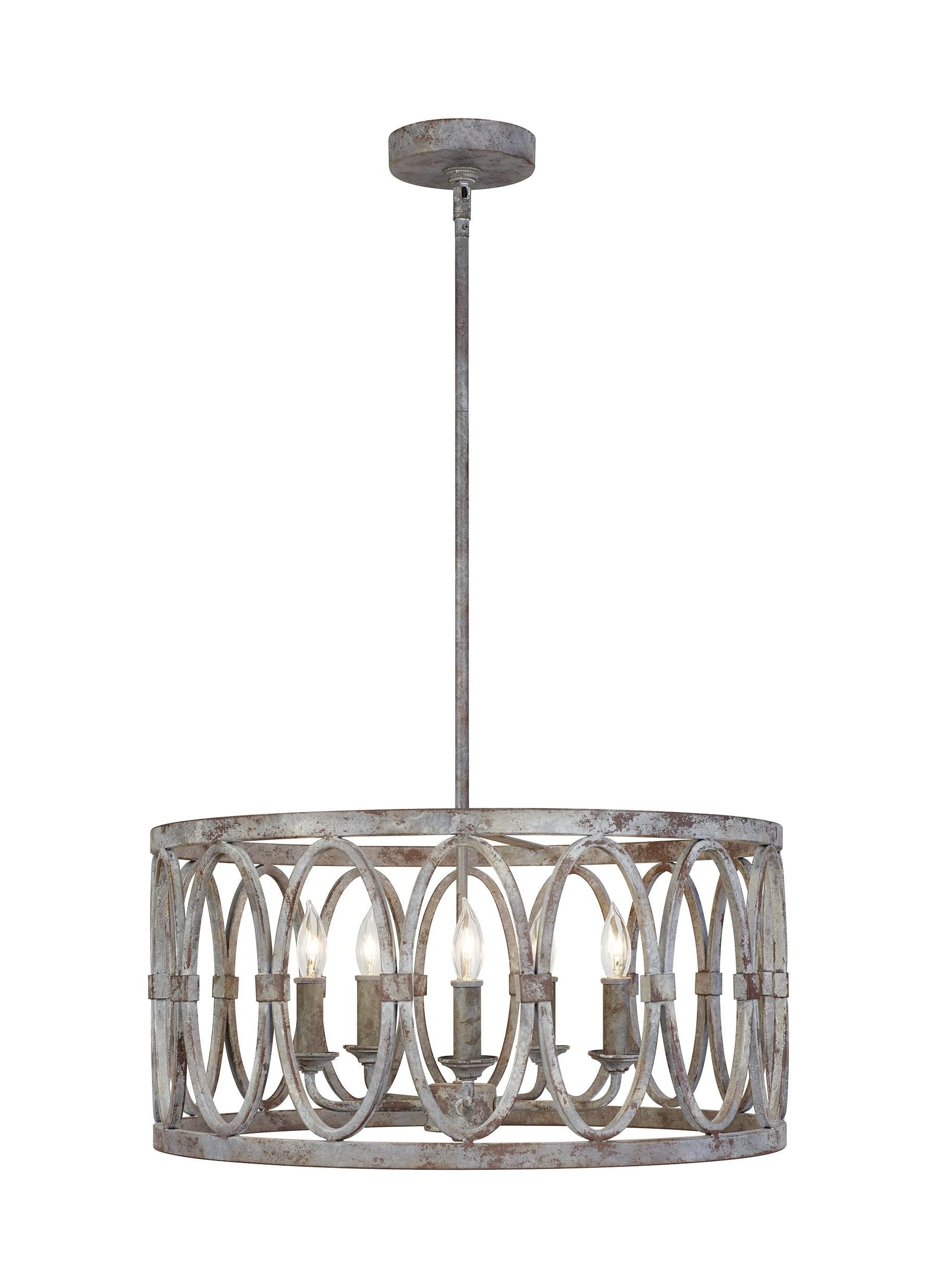 Patrice Chandelier Bronze, Aluminum - F3222/5DA | SEAN LAVIN