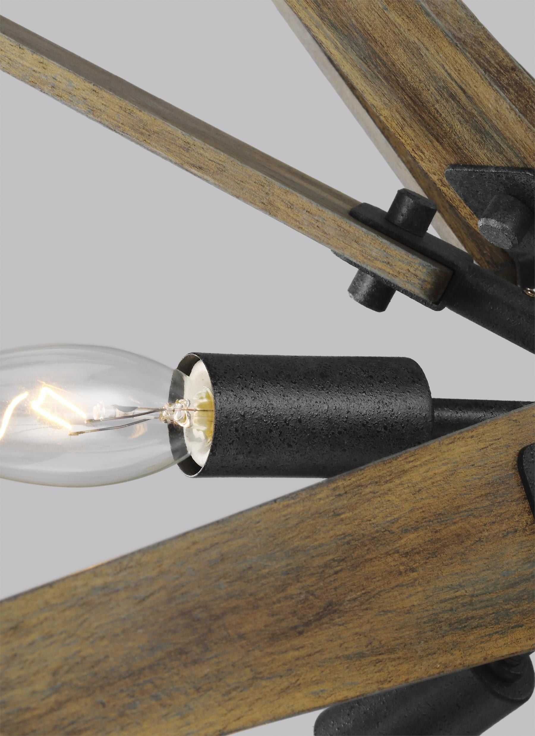 Thorne Suspension Noir, Bois - F3257/6DWZ/WOW | GENERATION LIGHTING