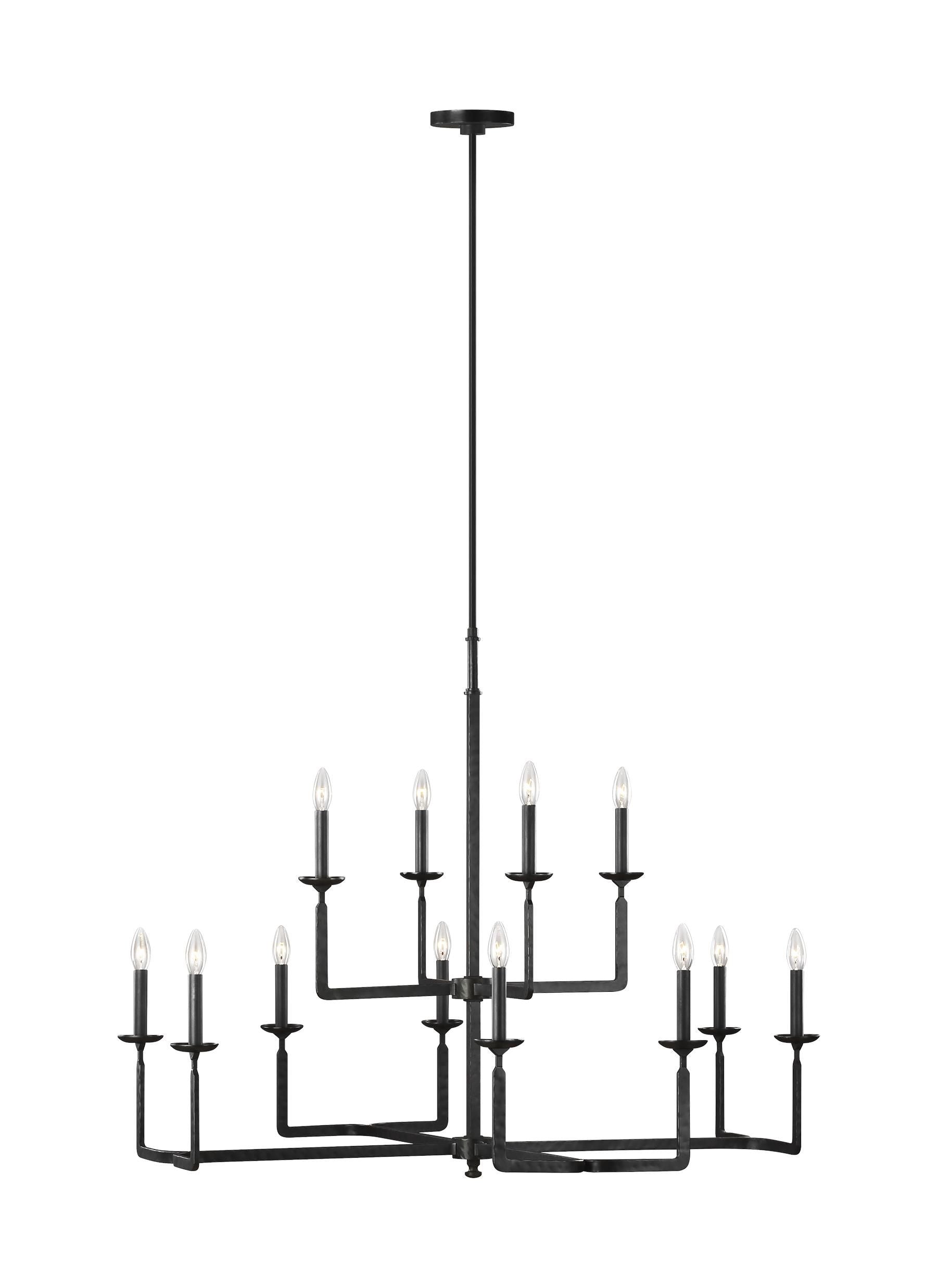 Ansley Chandelier Noir - F3290/12AI | GENERATION-LIGHTING