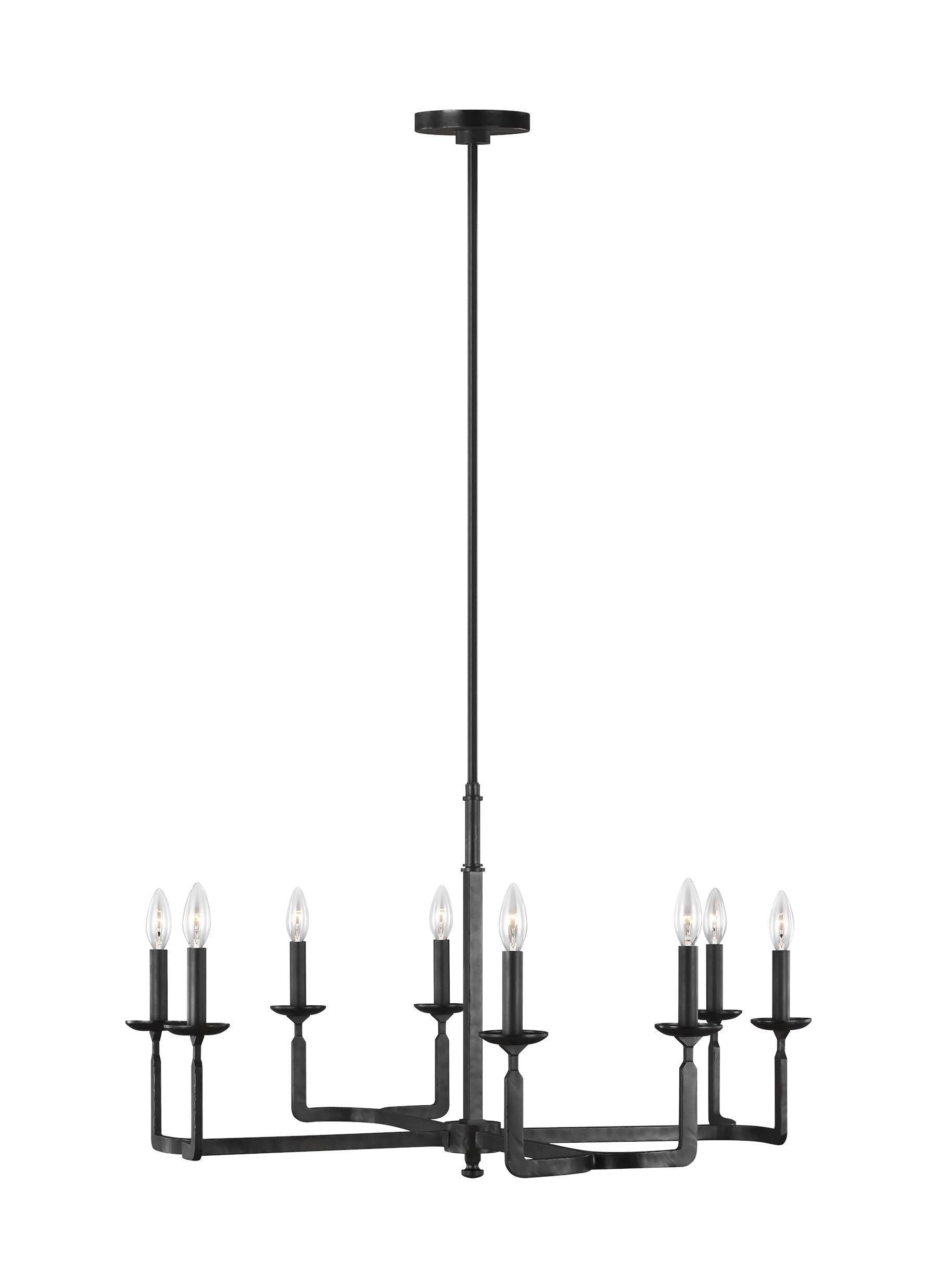 Ansley Chandelier Noir - F3291/8AI | GENERATION-LIGHTING