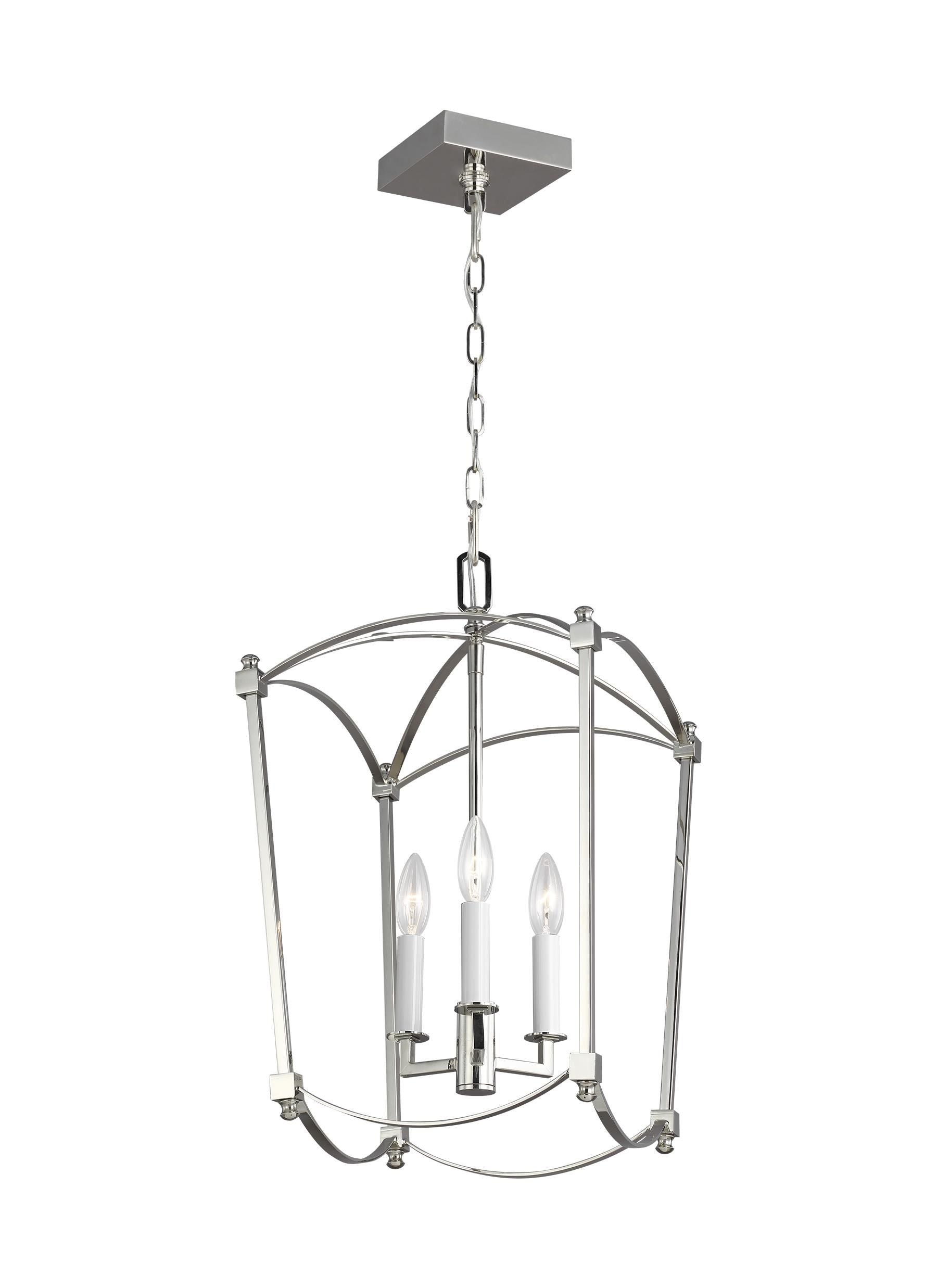 Thayer Chandelier Nickel - F3321/3PN | GENERATION-LIGHTING