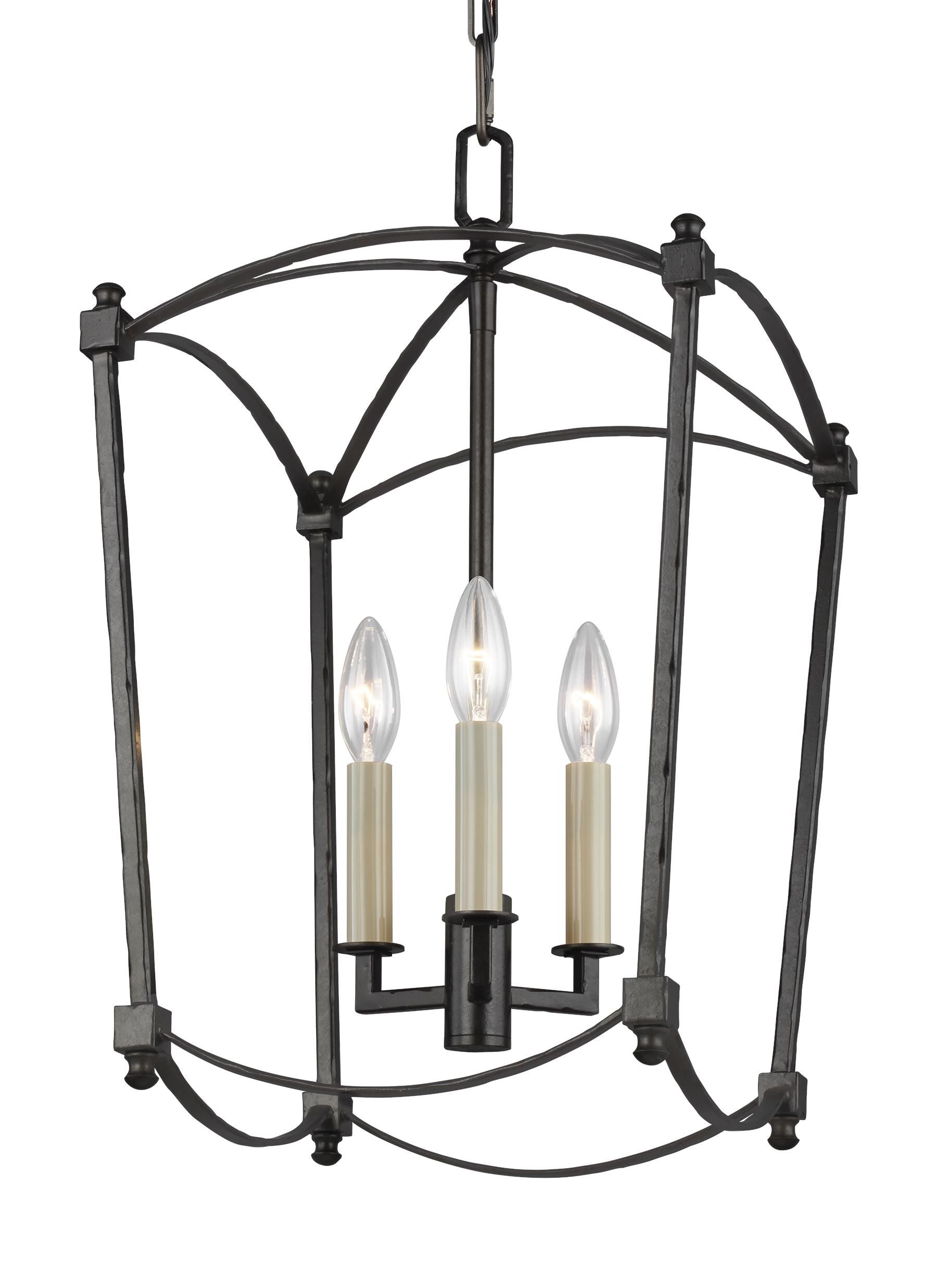 Thayer Chandelier Black - F3321/3SMS | SEAN LAVIN
