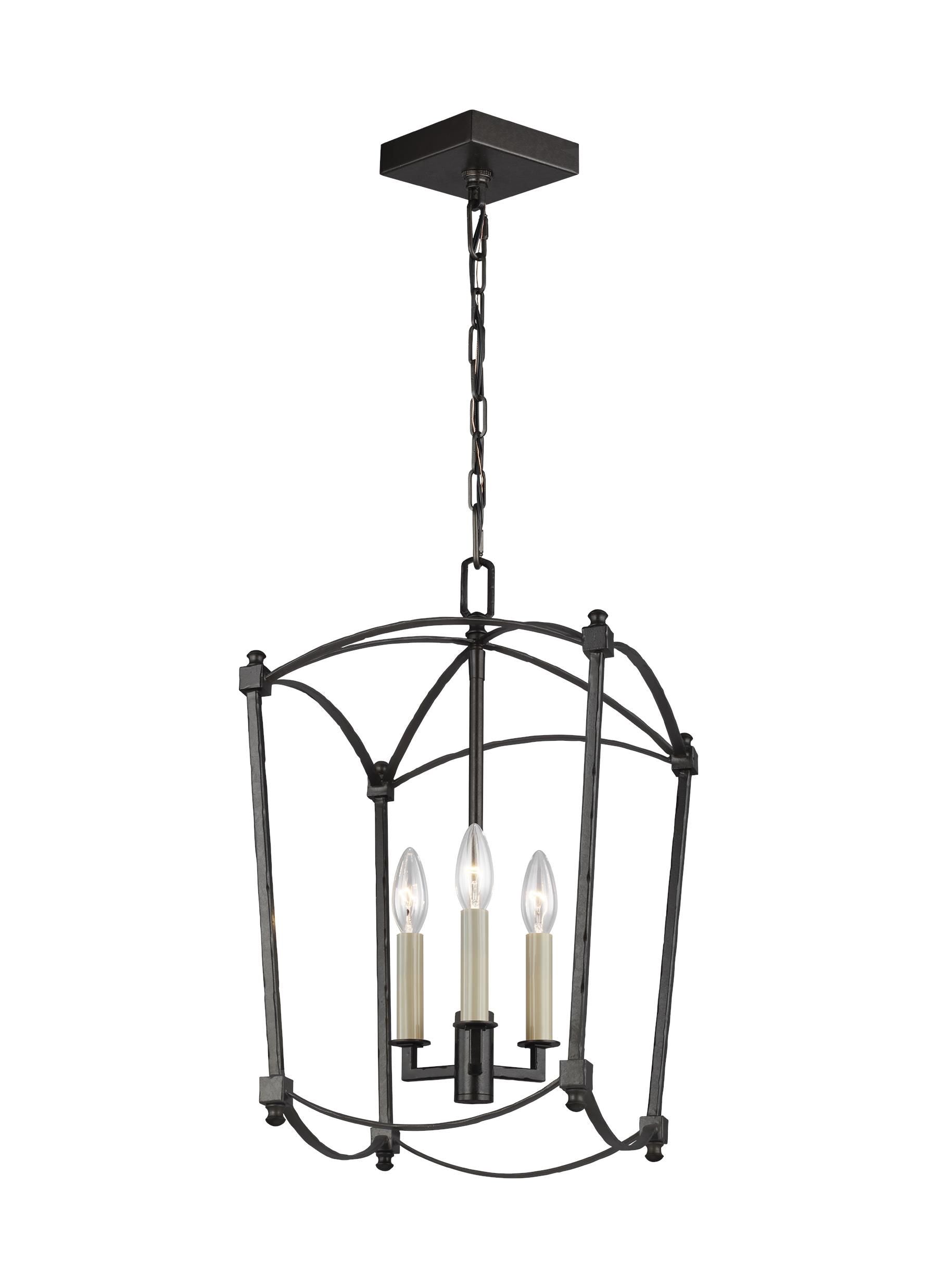 Thayer Chandelier Black - F3321/3SMS | SEAN LAVIN