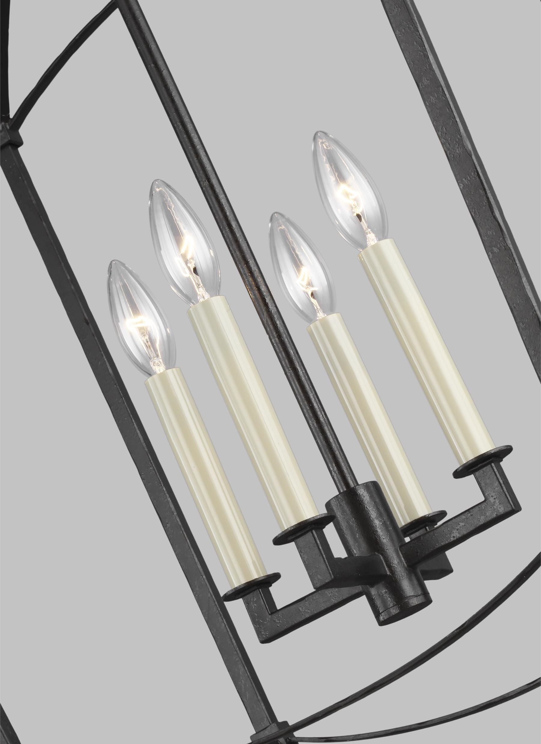 Thayer Chandelier Noir - F3322/4SMS | GENERATION LIGHTING