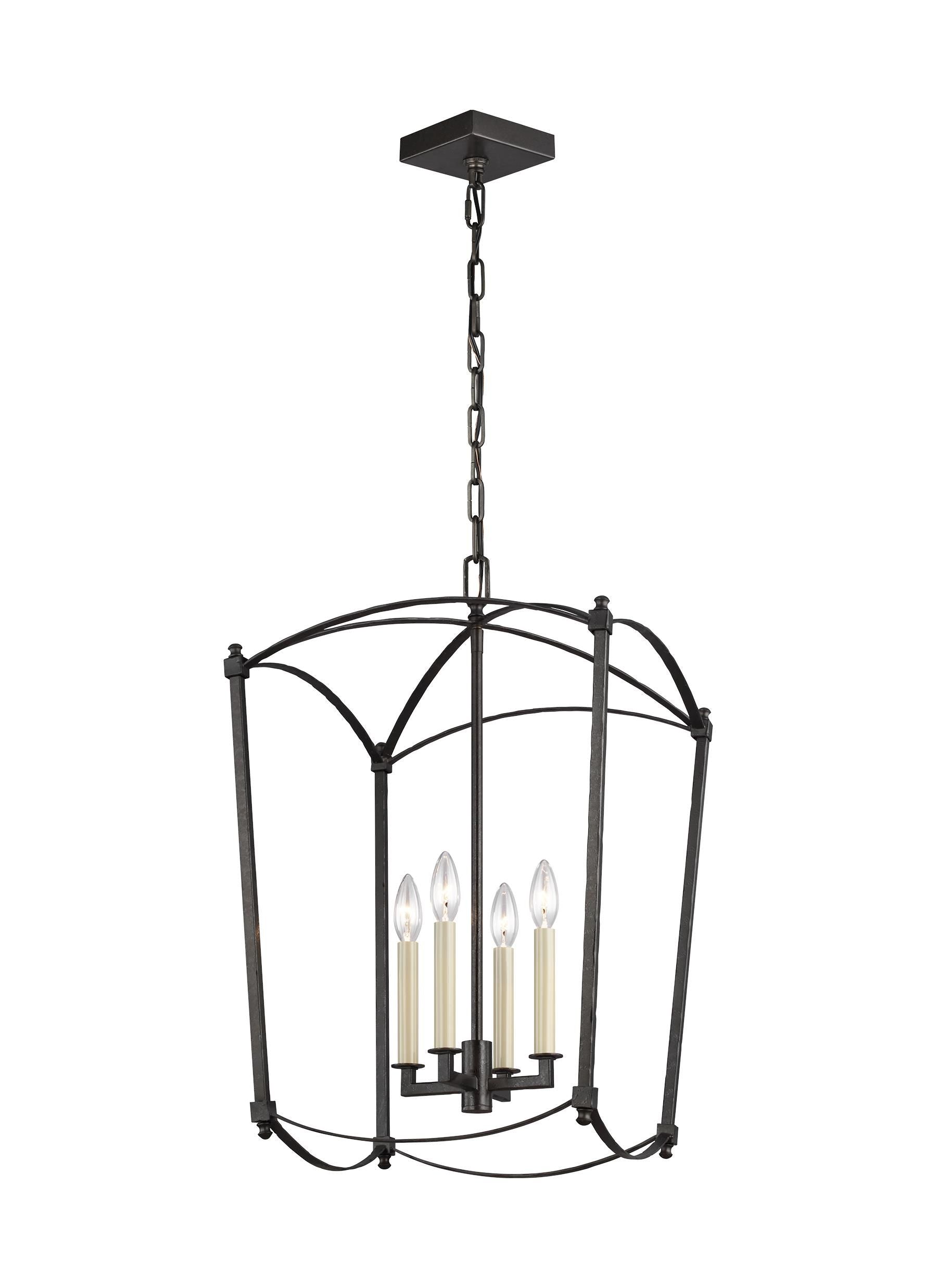 Thayer Chandelier Noir - F3322/4SMS | GENERATION LIGHTING