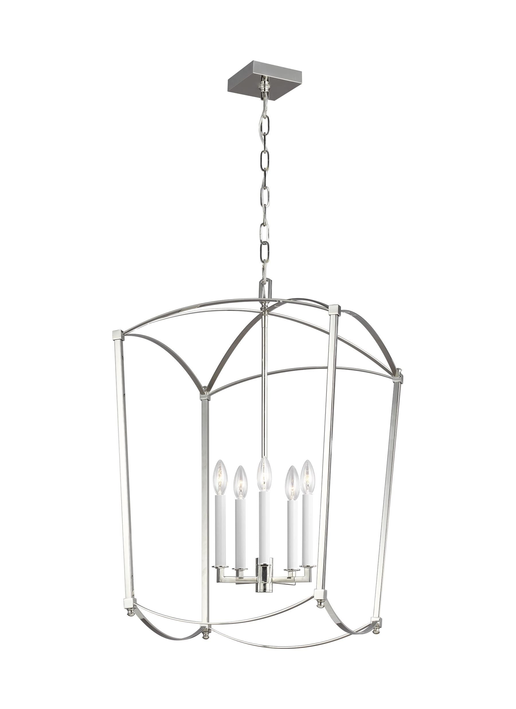 Thayer Chandelier Nickel - F3323/5PN | GENERATION-LIGHTING