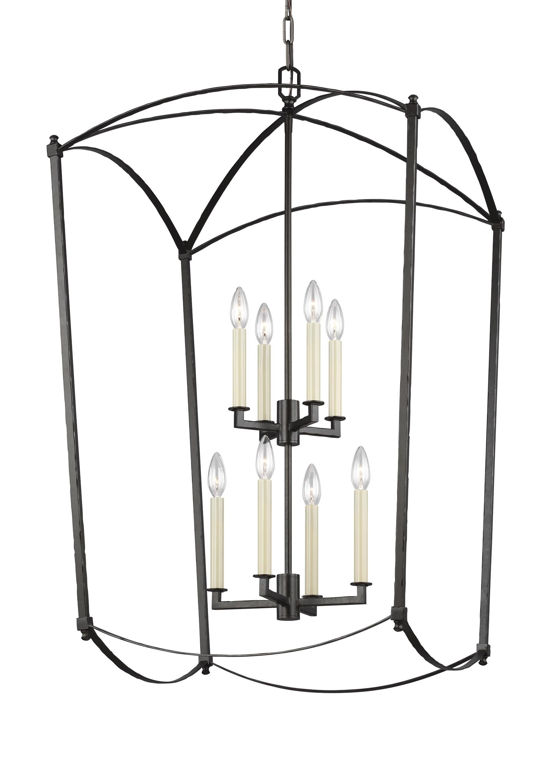 Thayer Chandelier Black - F3324/8SMS | FEISS