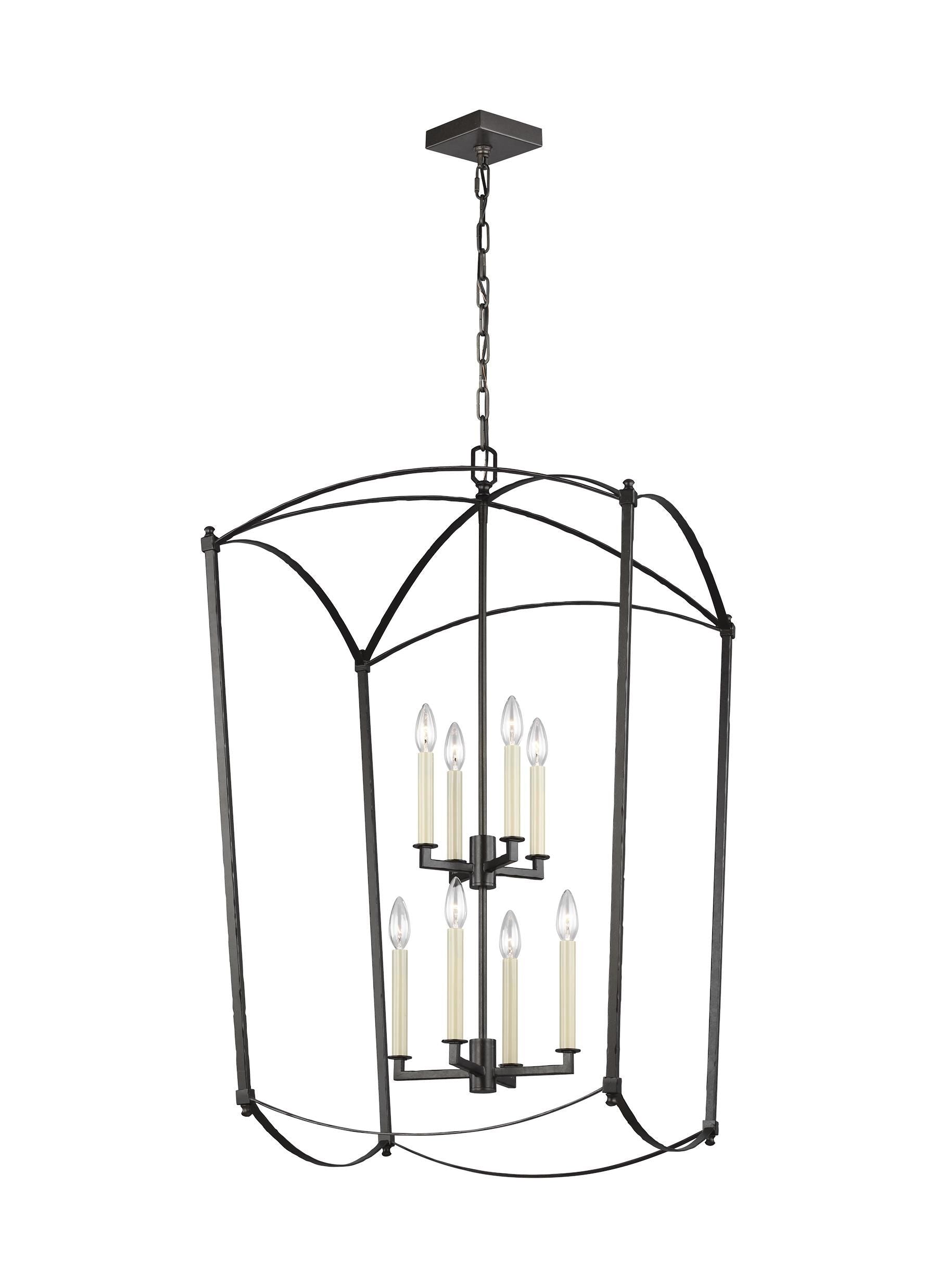 Thayer Chandelier Black - F3324/8SMS | FEISS