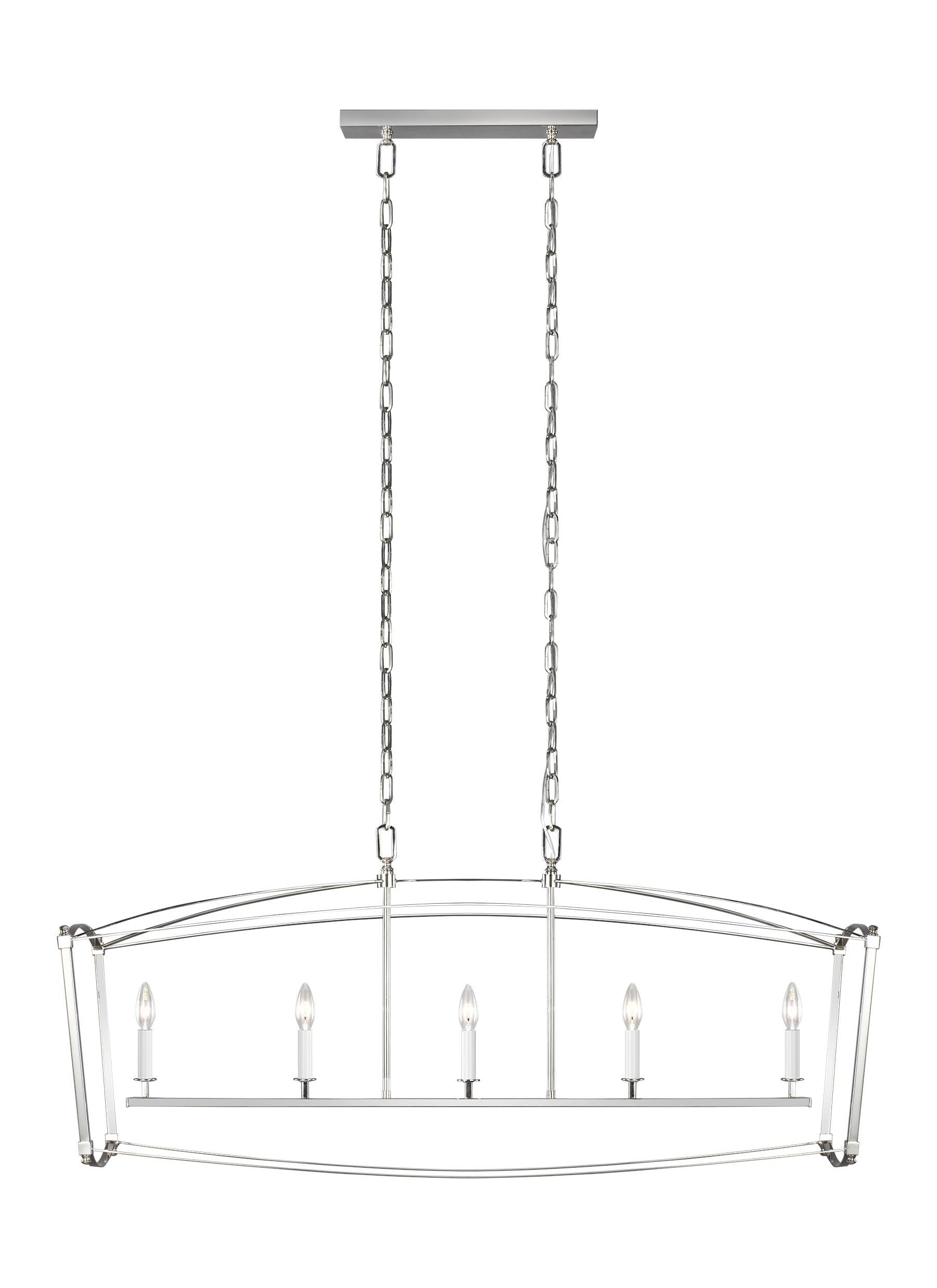 Thayer Chandelier Stainless steel - F3326/5PN | SEAN LAVIN