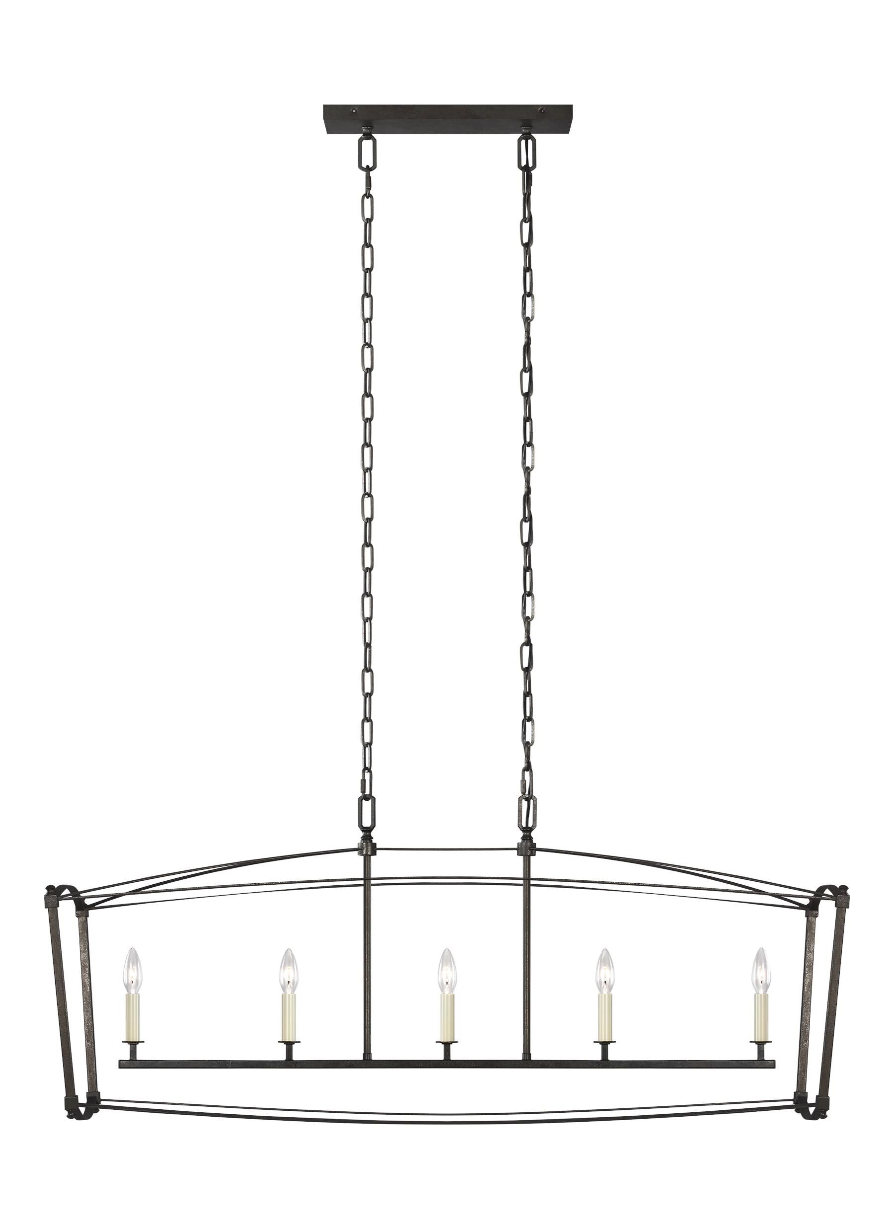 Thayer Chandelier Black - F3326/5SMS | FEISS