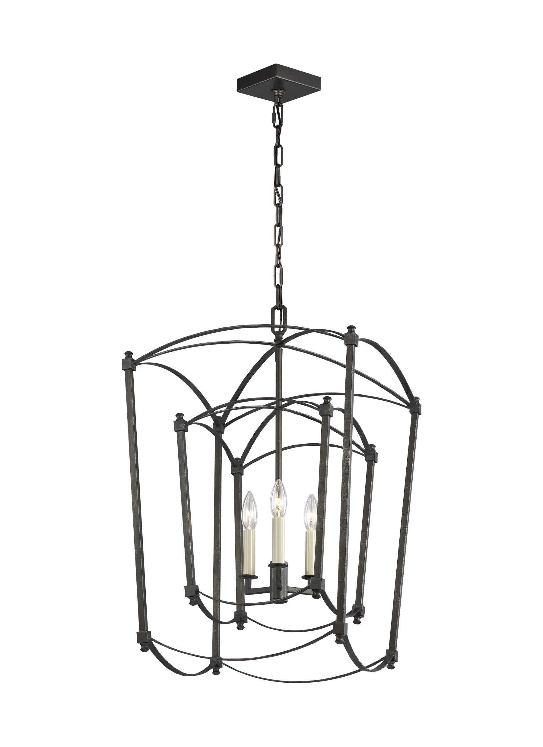 Thayer Chandelier Noir - F3327/3SMS | GENERATION-LIGHTING