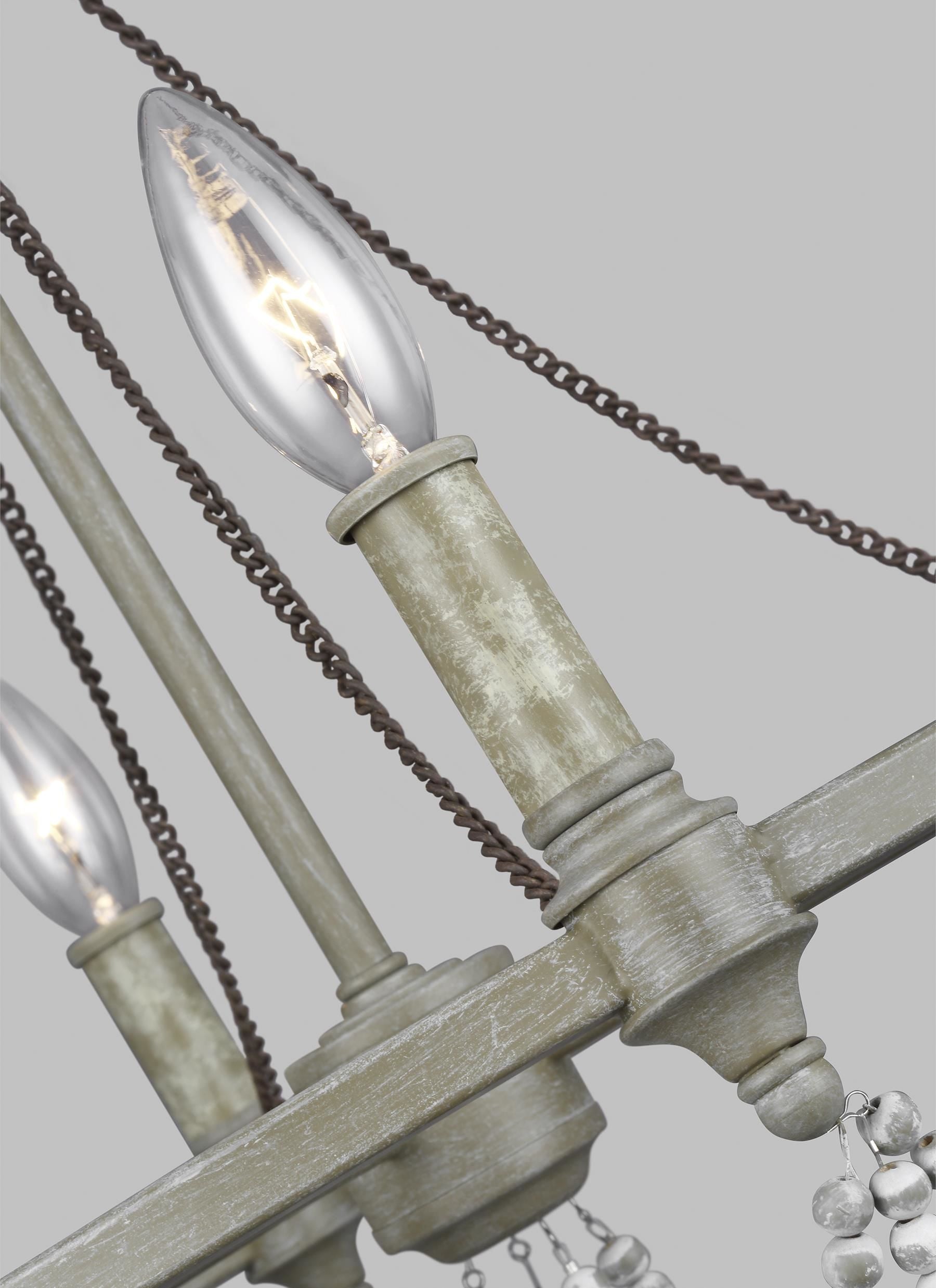 Beverly Chandelier Bois - F3331/4FWO/DWW | GENERATION LIGHTING