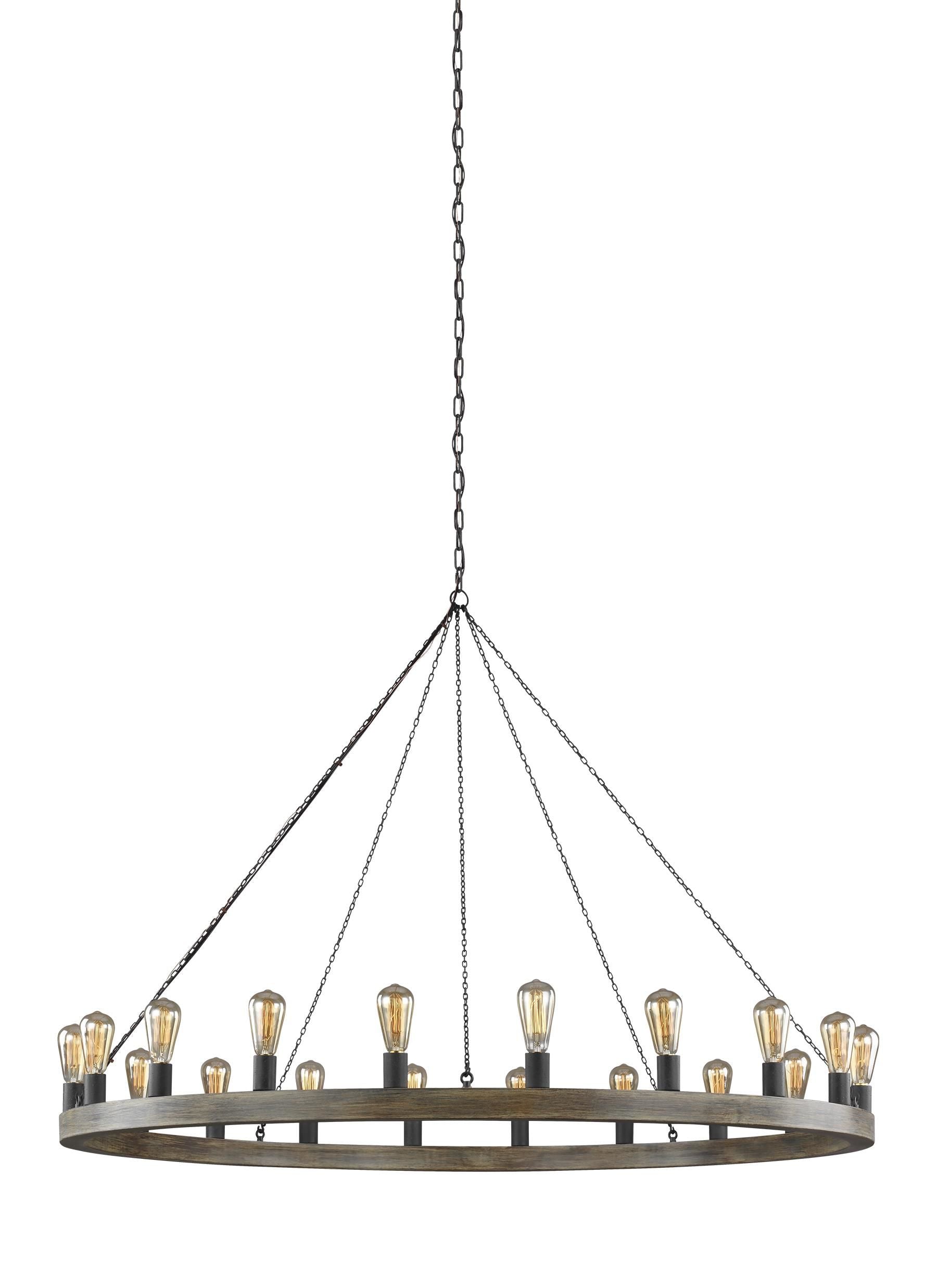 Avenir Chandelier Wood, Black - F3933/20WOW/AF | FEISS
