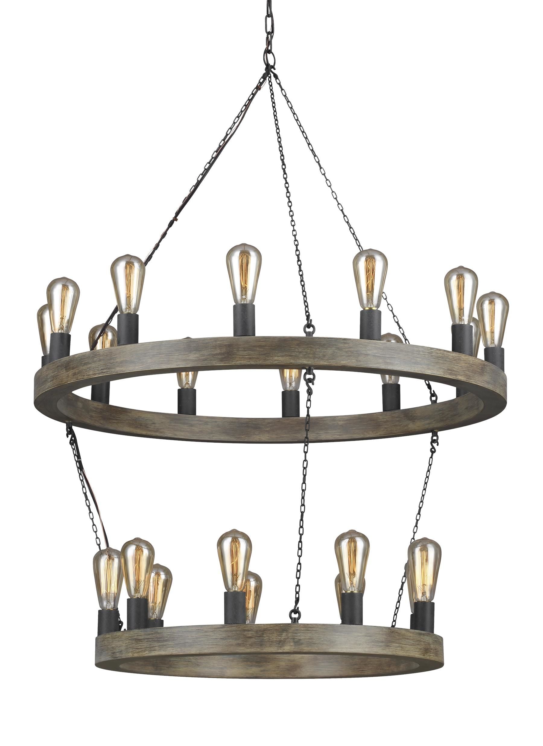 Avenir Chandelier Wood, Black - F3934/21WOW/AF | FEISS
