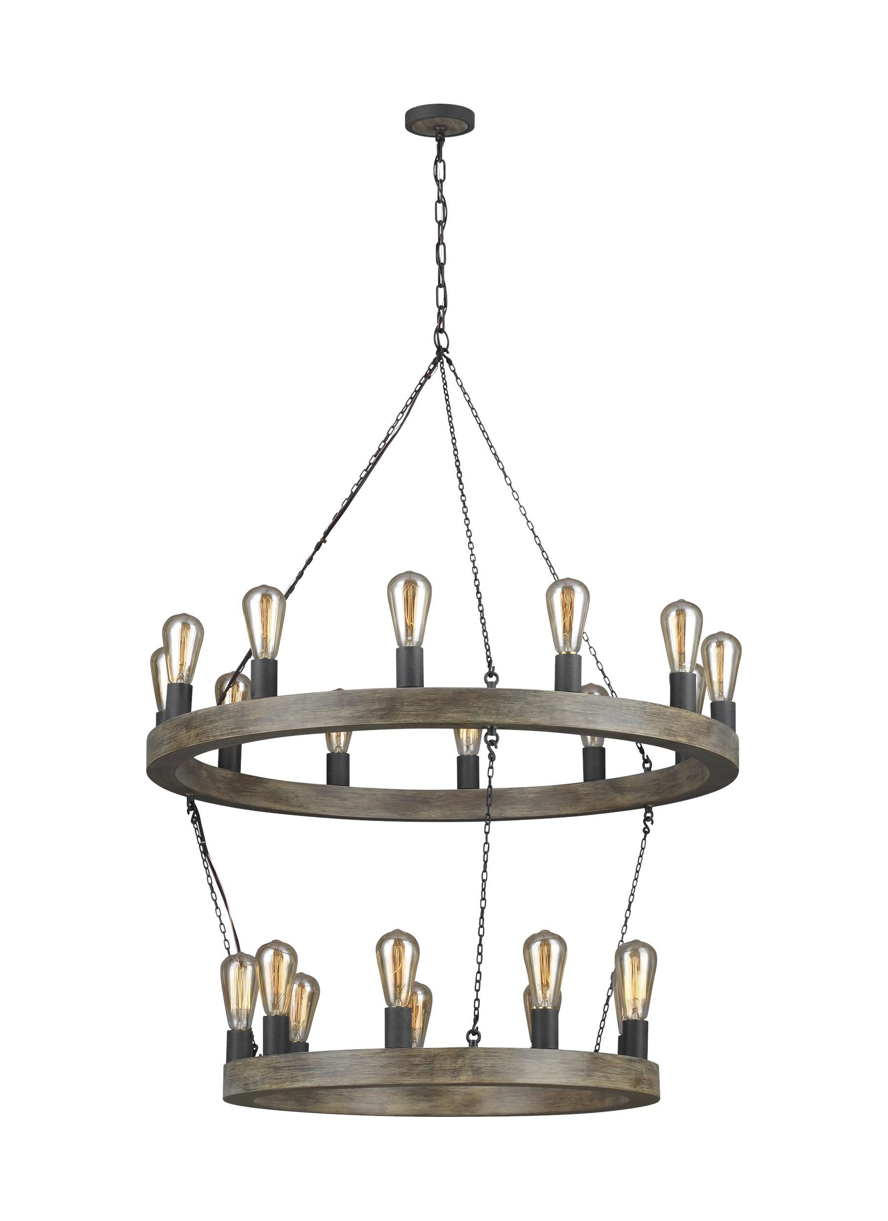 Avenir Chandelier Wood, Black - F3934/21WOW/AF | FEISS
