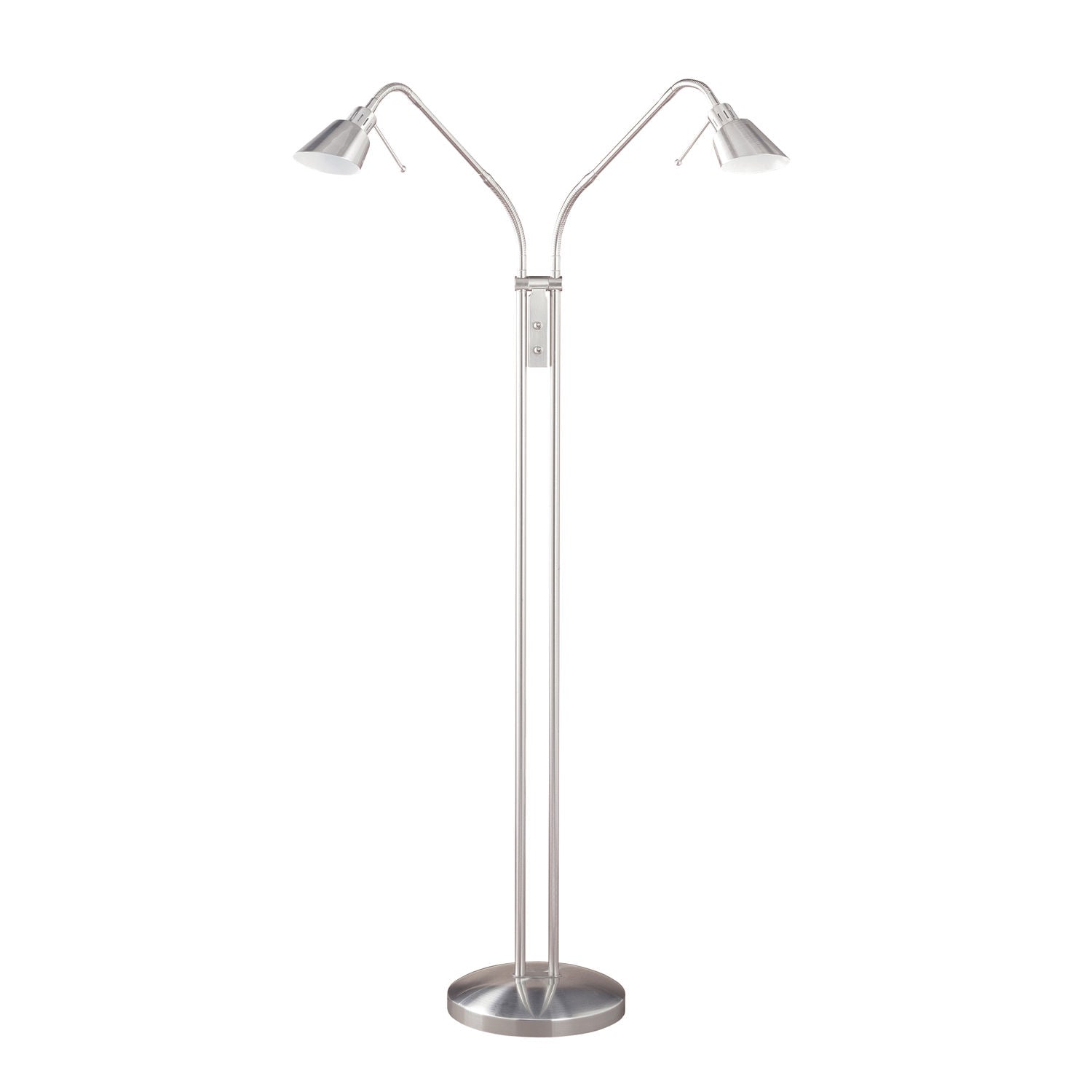OSLO-TWINS Lampe sur pied Nickel - FL4048-2-SN | KENDAL