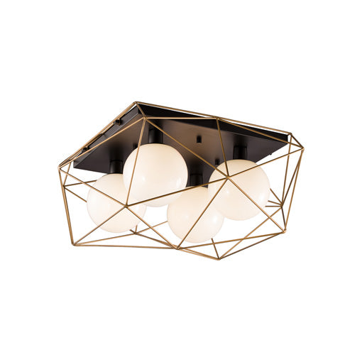 NECTO Plafonnier Noir, Or - FM303204CBRG | ALORA