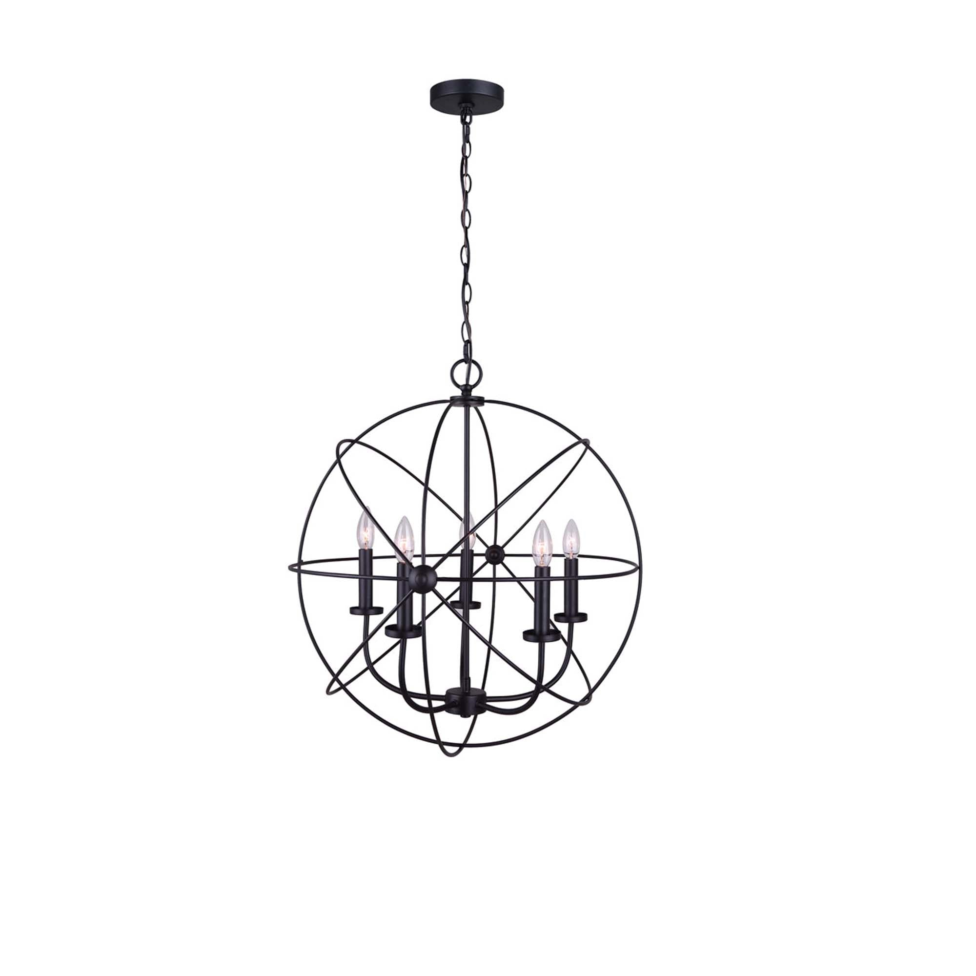SUMERSIDE Chandelier Black - ICH282B05BK25 | CANARM