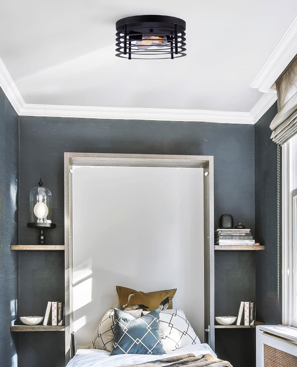 ALDER Flush mount Black - IFM779B13BK | CANARM