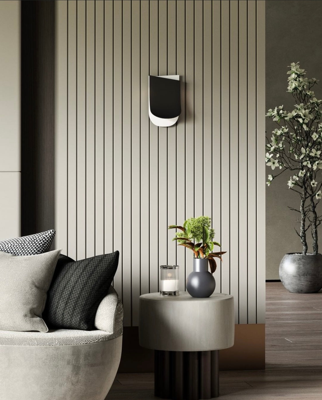 SONDER Murale Noir DEL INTÉGRÉ - WS83706-BK/WH | KUZCO