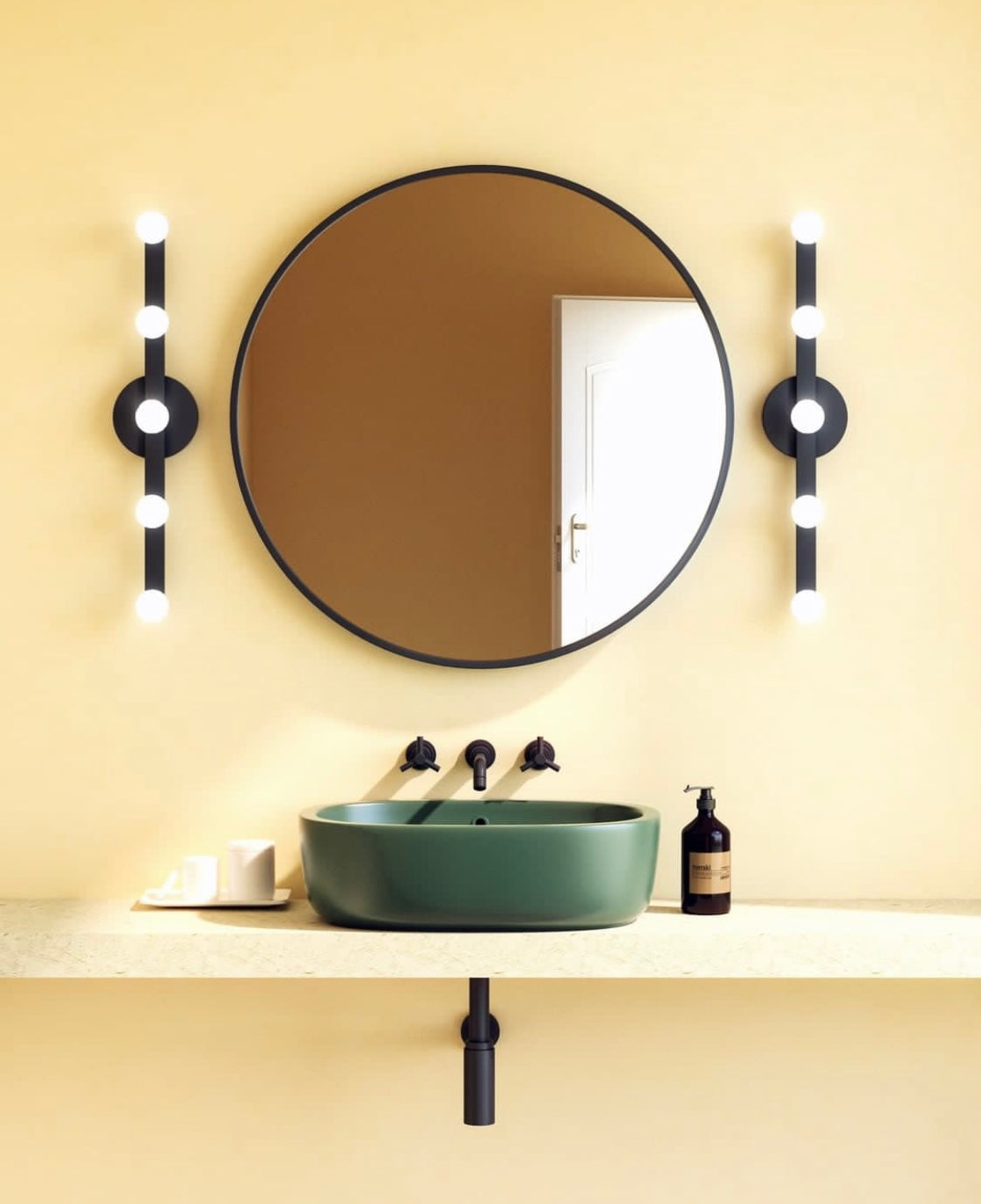 REZZ Murale Noir DEL INTÉGRÉ - WS63424-BK | KUZCO