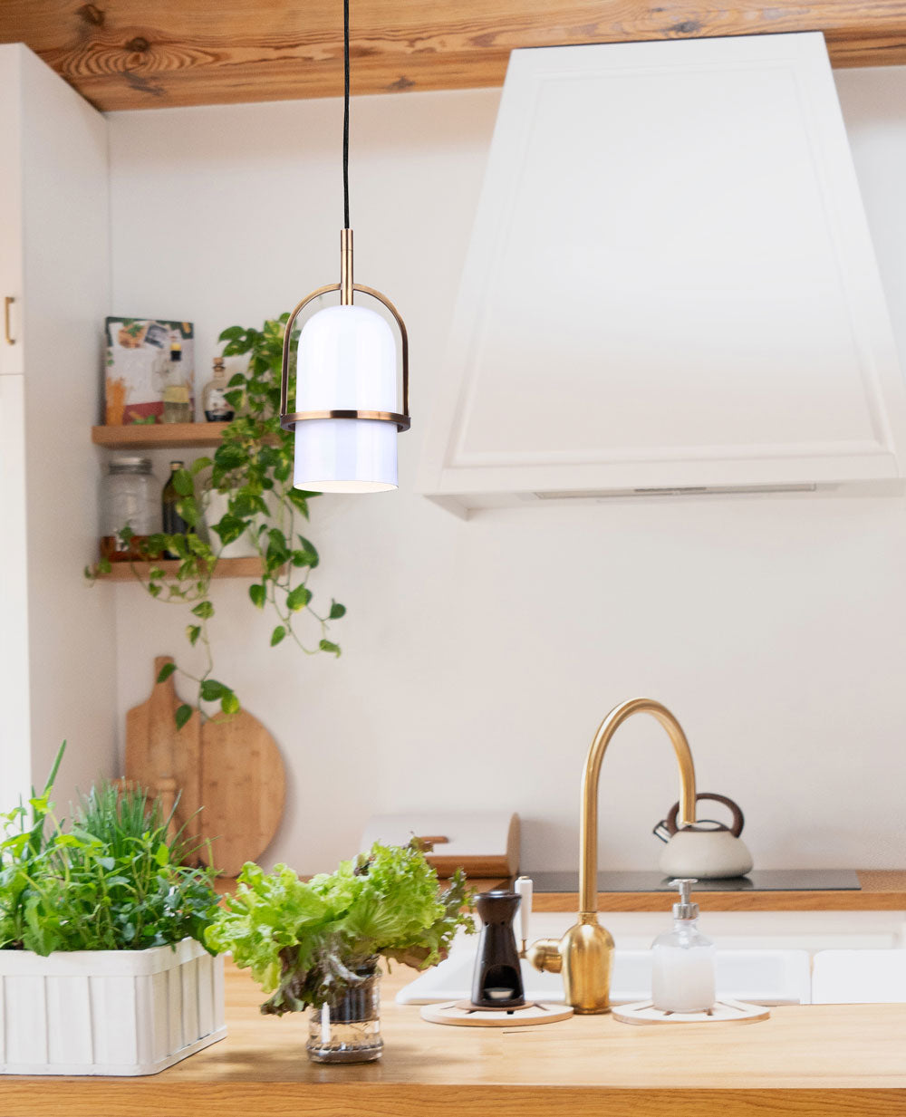 ISLA Suspension simple Or, Blanc - IPL777B01GDW | CANARM