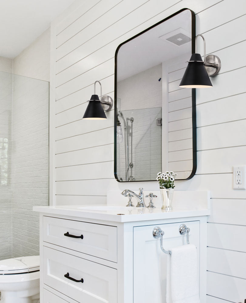 TALIA Murale salle de bain Nickel, Noir - IVL1076A01BKN | CANARM