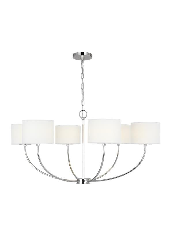 SAWYER Chandelier Nickel - KSC1046PN | GENERATION LIGHTING
