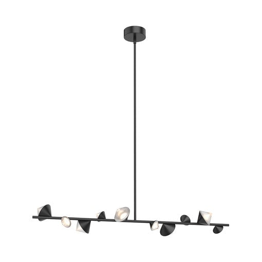 GEODE Suspension lineaire Noir DEL INTÉGRÉ - LP50851-BK | KUZCO