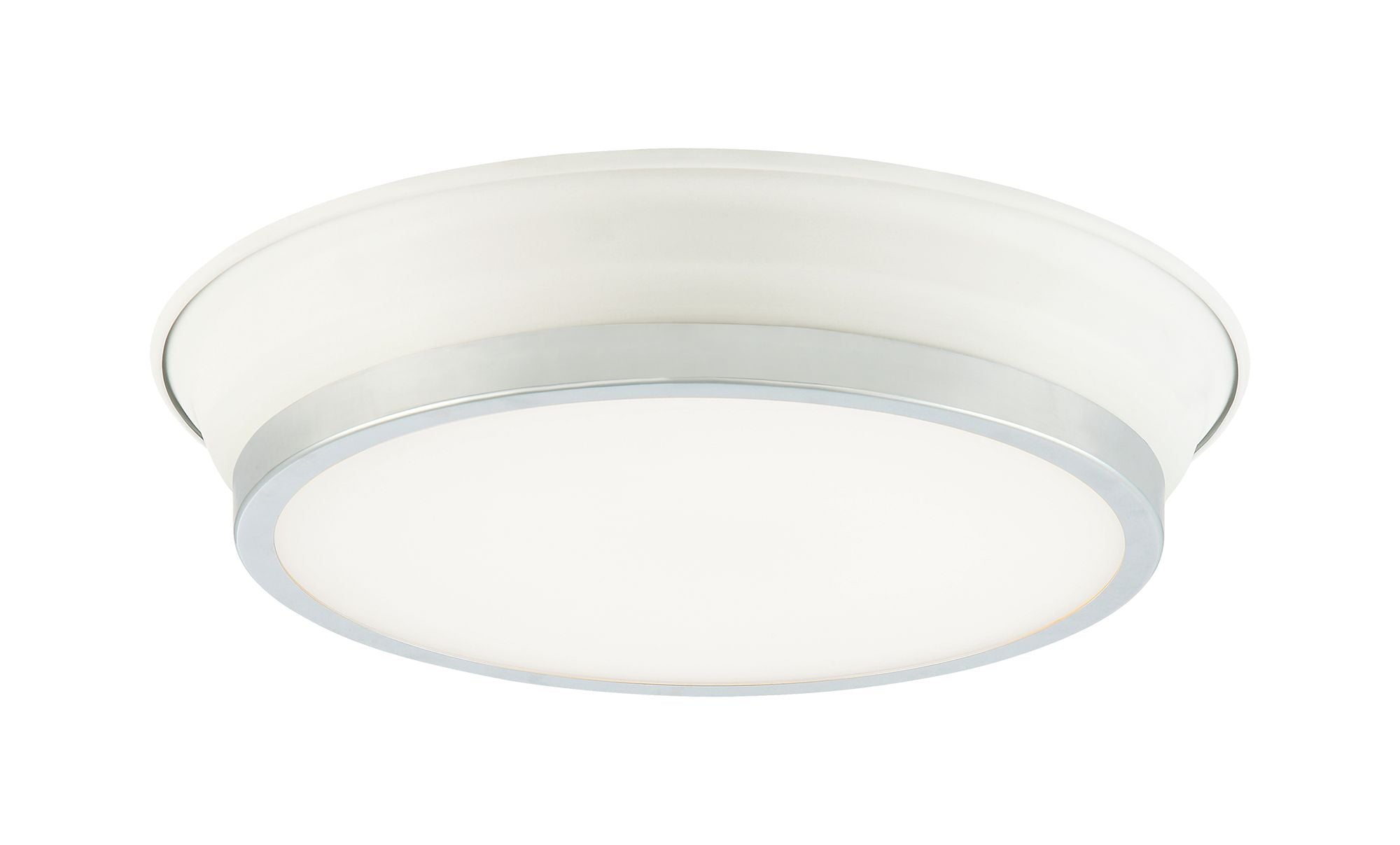 JAXX Flush mount White, Chrome INTEGRATED LED - M11201WHCH | MATTEO