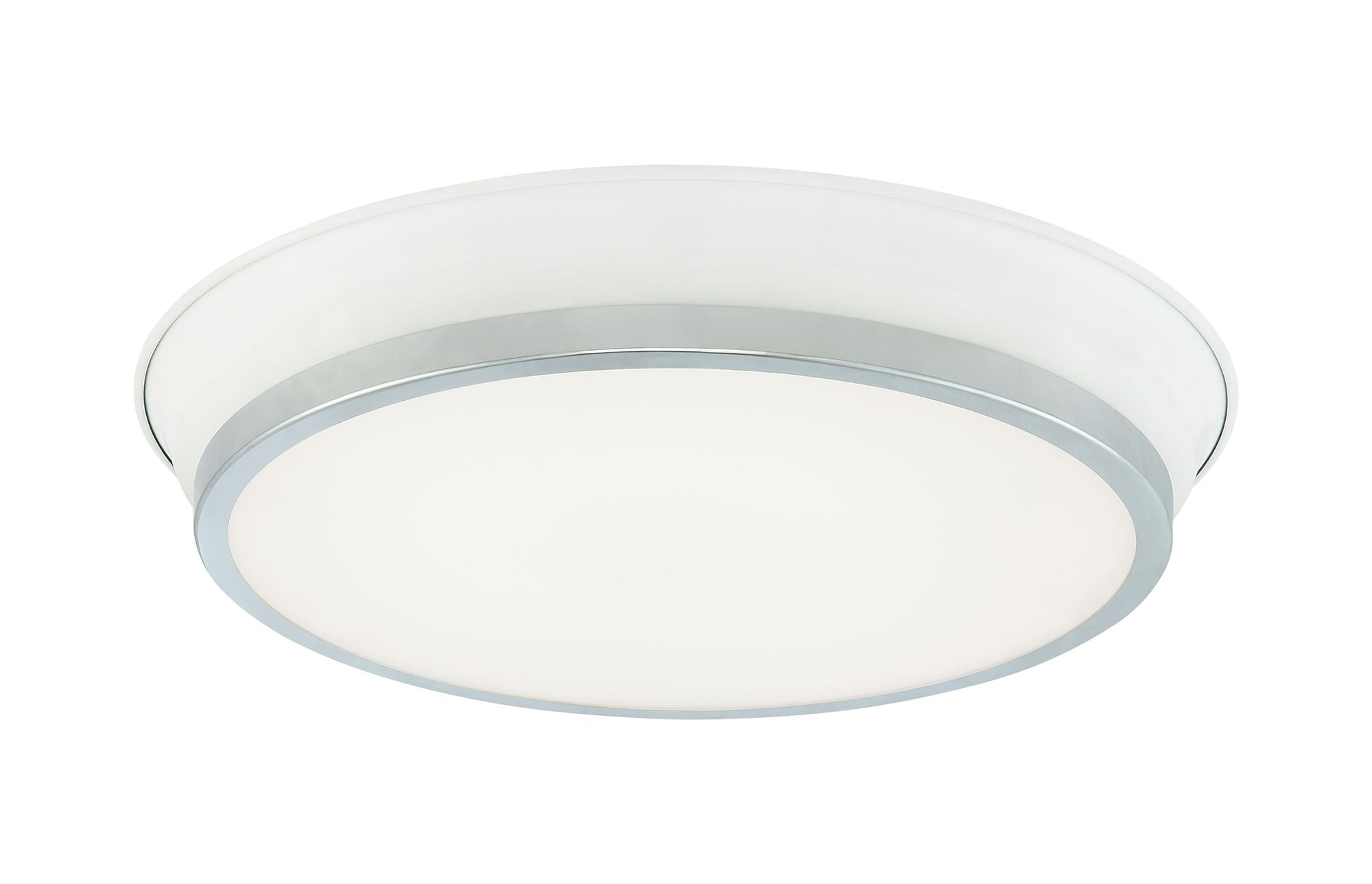 JAXX Flush mount White, Chrome INTEGRATED LED - M11202WHCH | MATTEO
