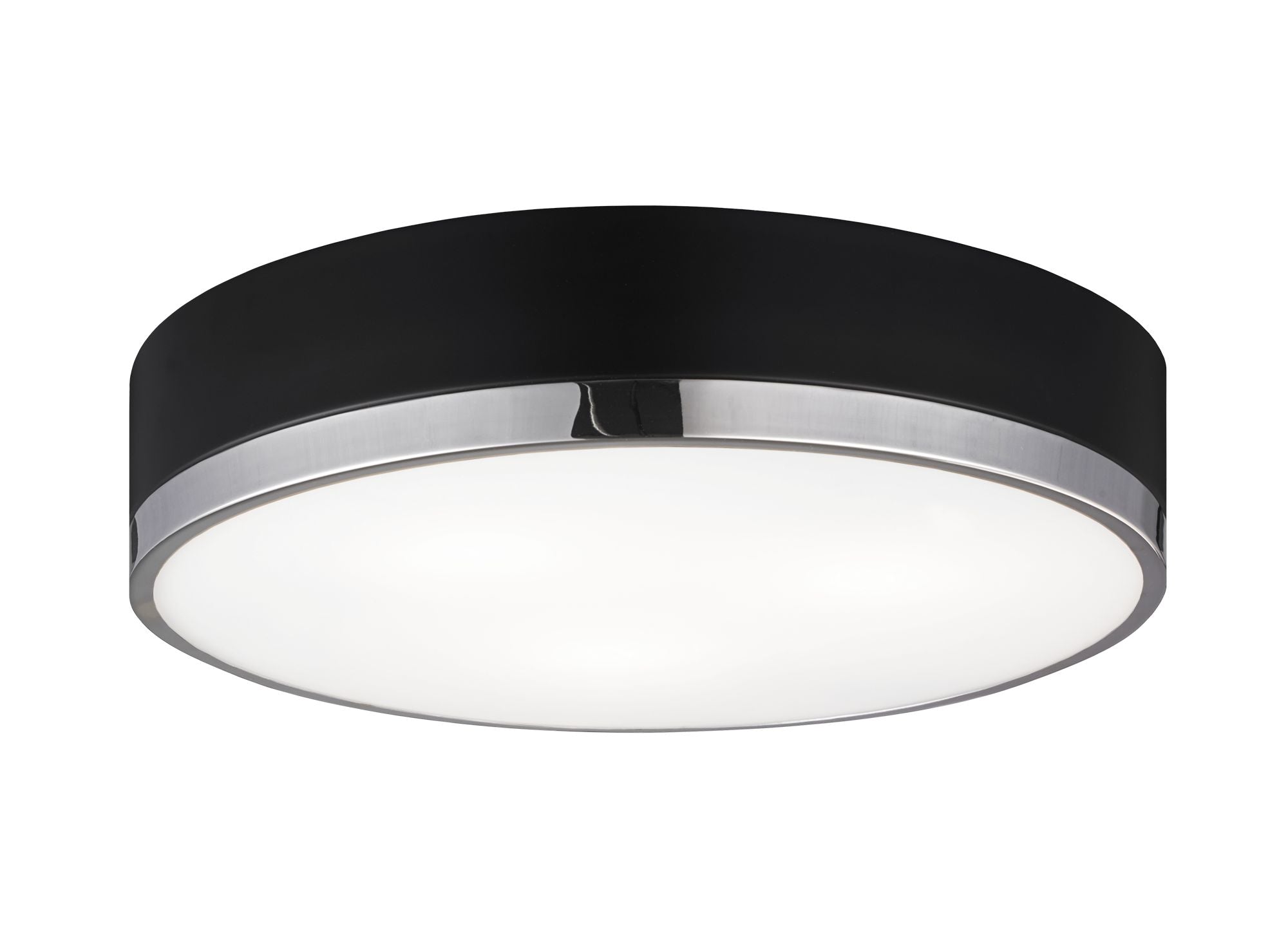 TRYDOR Plafonnier Noir, Chrome - M14303BKCH | MATTEO