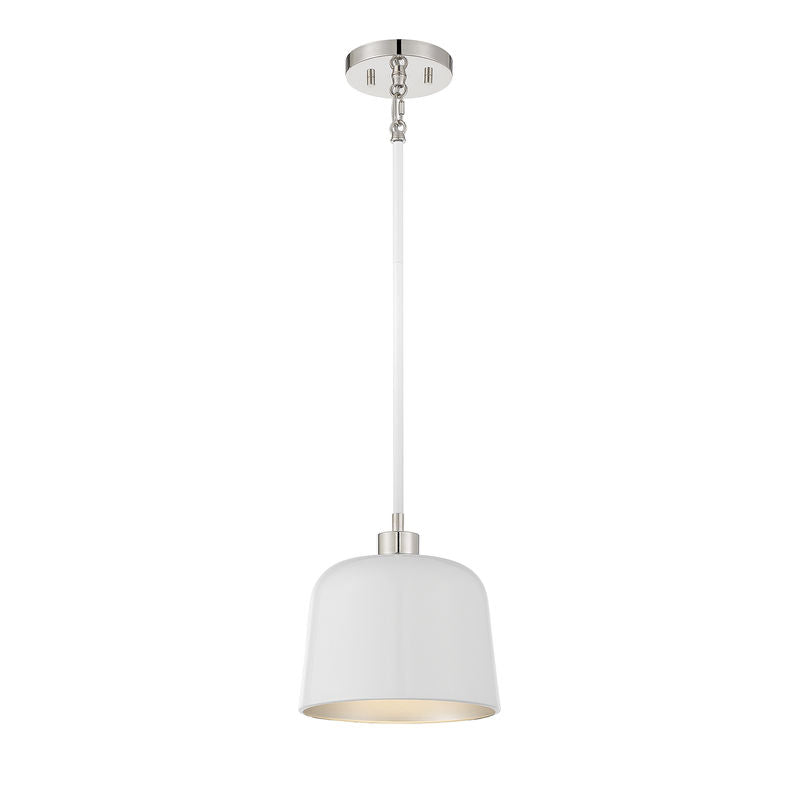 Suspension simple Blanc, Nickel - M70118WHPN | SAVOYS