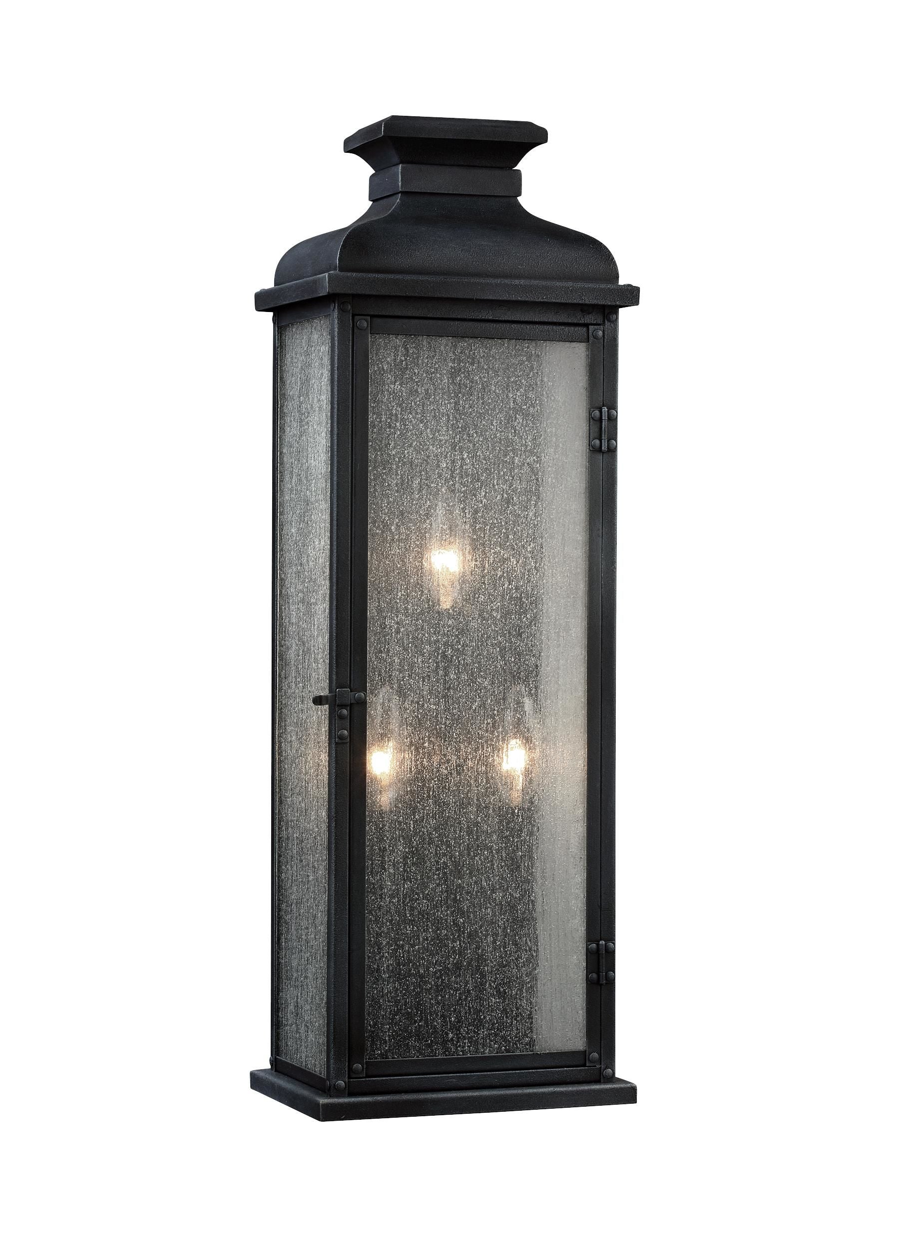 Pediment Outdoor sconce Black - OL11102DWZ | FEISS