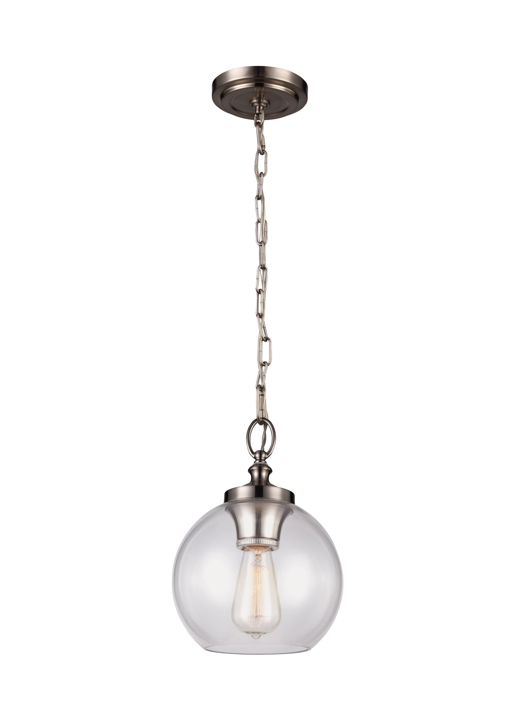 Tabby Suspension simple Nickel - P1308BS | GENERATION LIGHTING