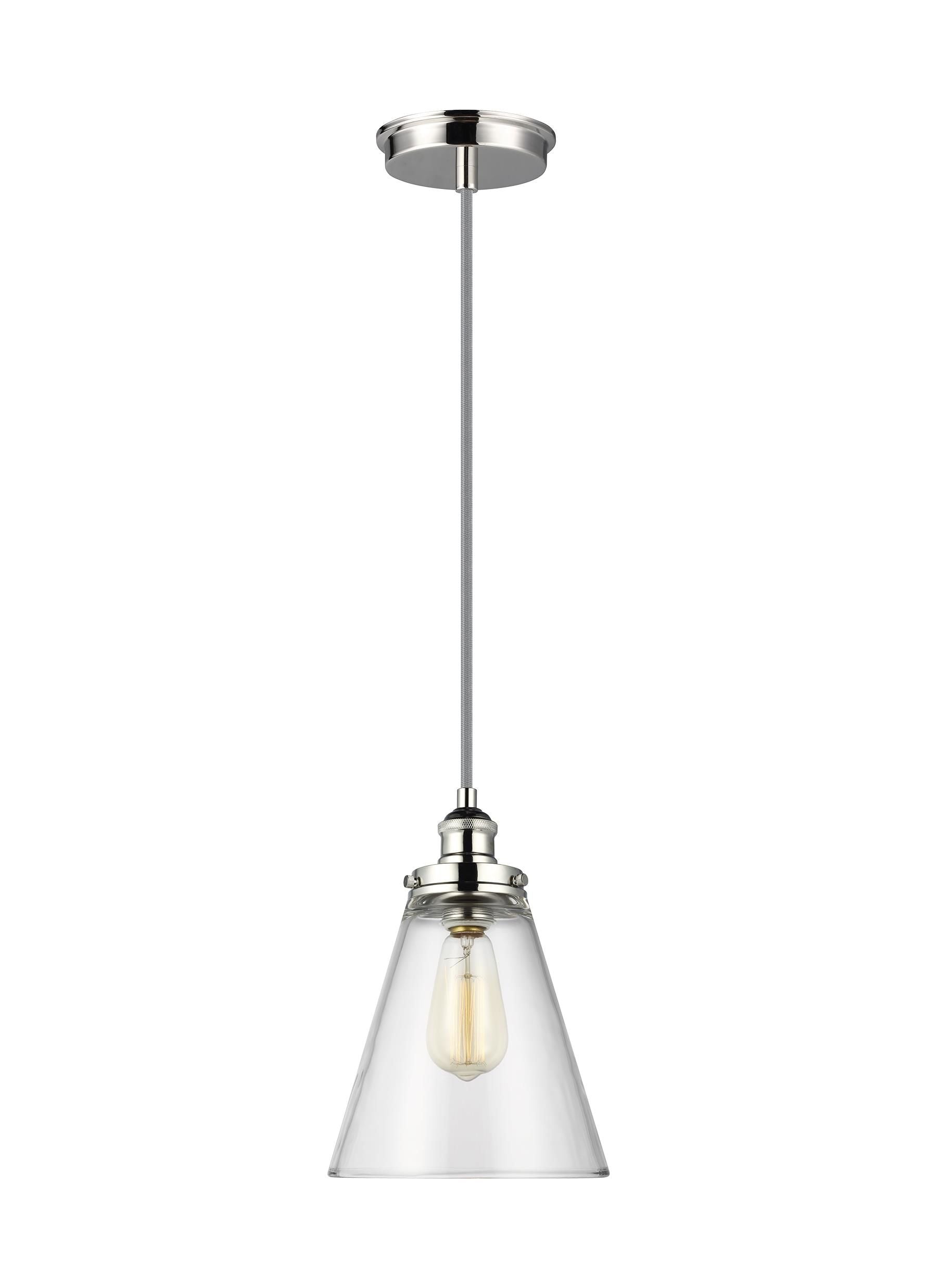 Baskin Suspension simple Nickel - P1347PN | GENERATION LIGHTING