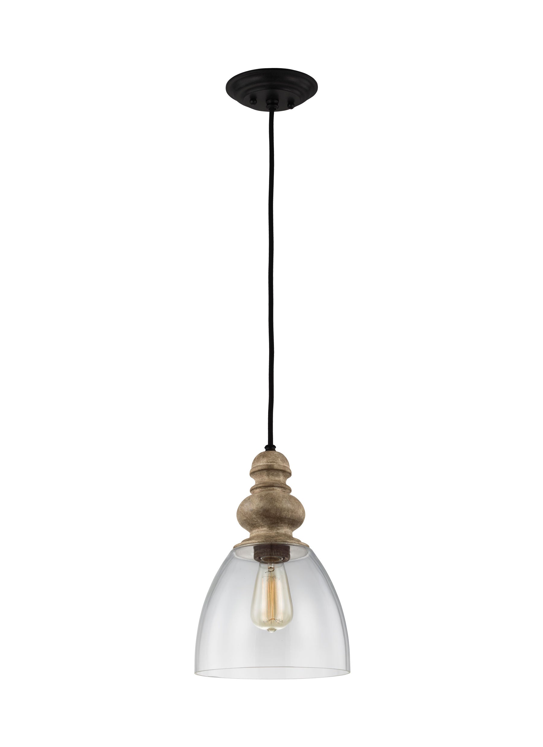 Matrimonio Suspension simple Noir, Bois - P1395DFW/DWZ | GENERATION LIGHTING