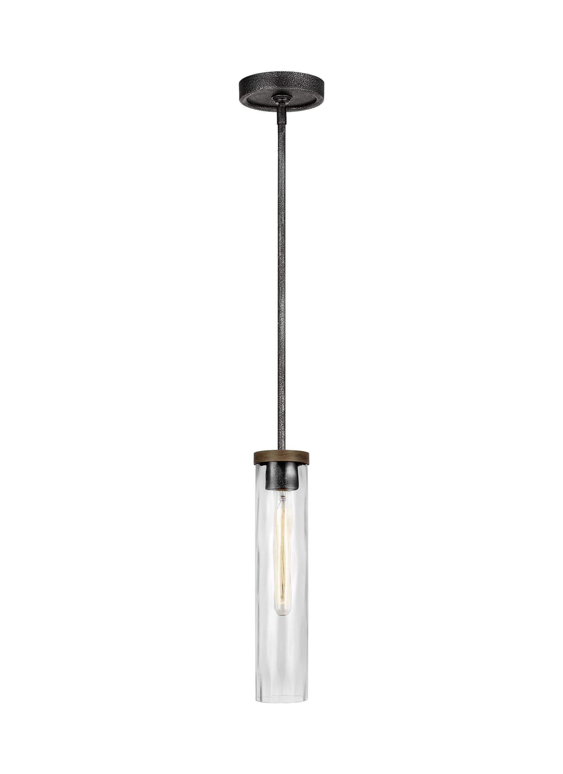 Angelo Suspension simple Noir, Bois - P1510DWK/SGM | GENERATION LIGHTING