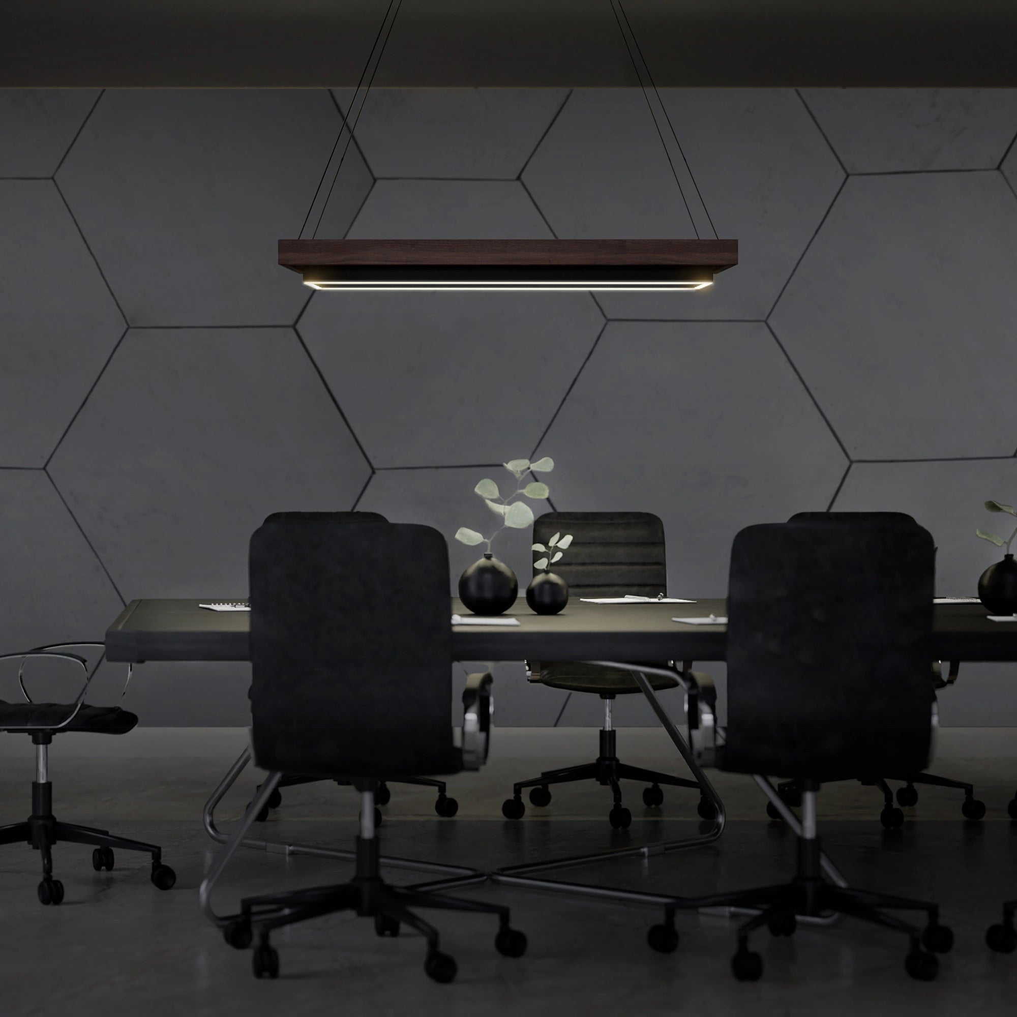 INTRASECTION Suspension Noir DEL INTÉGRÉ - PD-70354-BK/DW | MODERN FORMS