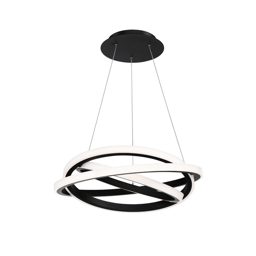 VELOCE Chandelier Black INTEGRATED LED - PD-24826-BK | MODERN FORMS