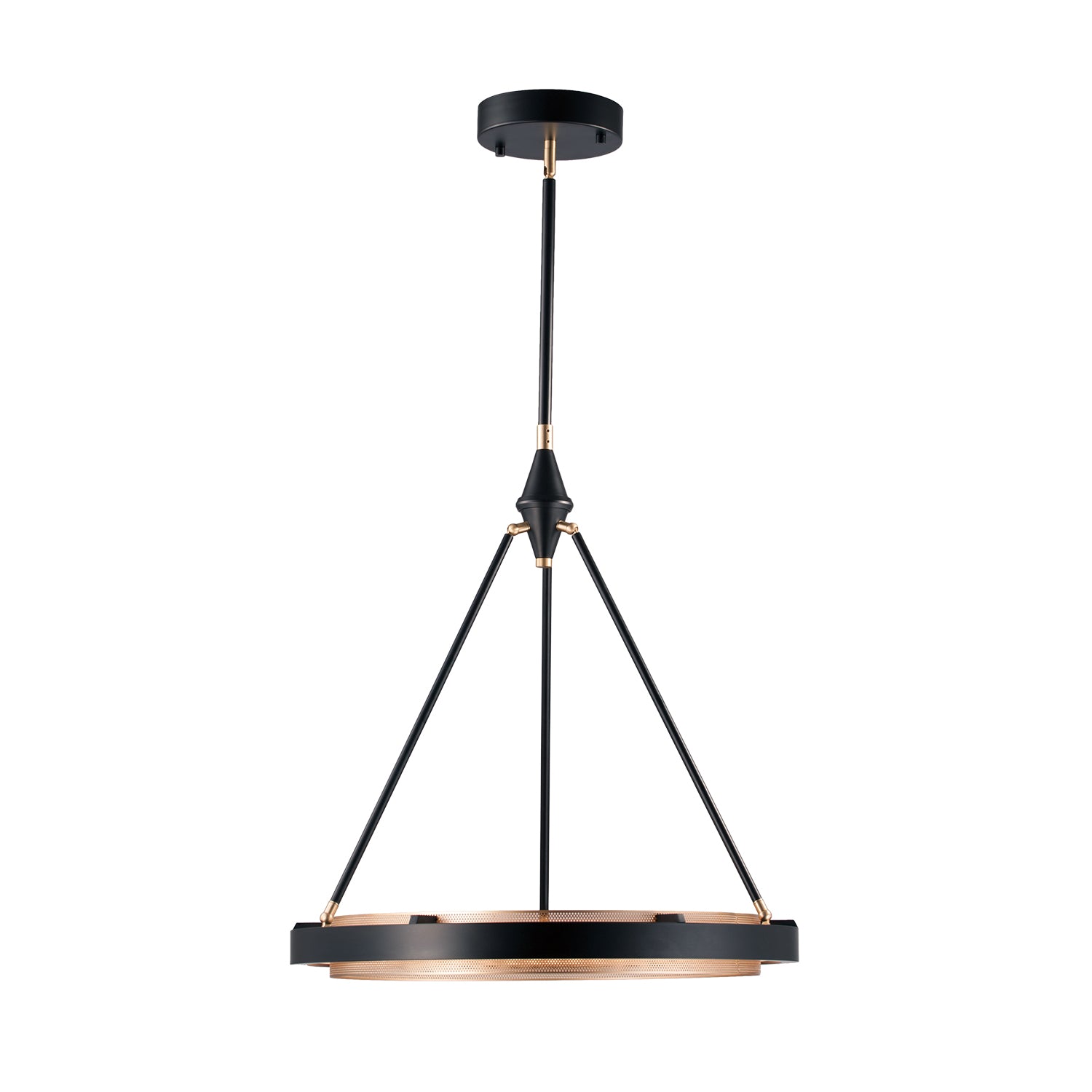 DUO Suspension Noir, Or DEL INTÉGRÉ - PD302724CBGS | ALORA