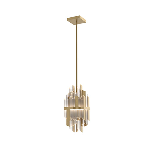 ROWLAND Chandelier Or DEL INTÉGRÉ - PD318012TG | ALORA
