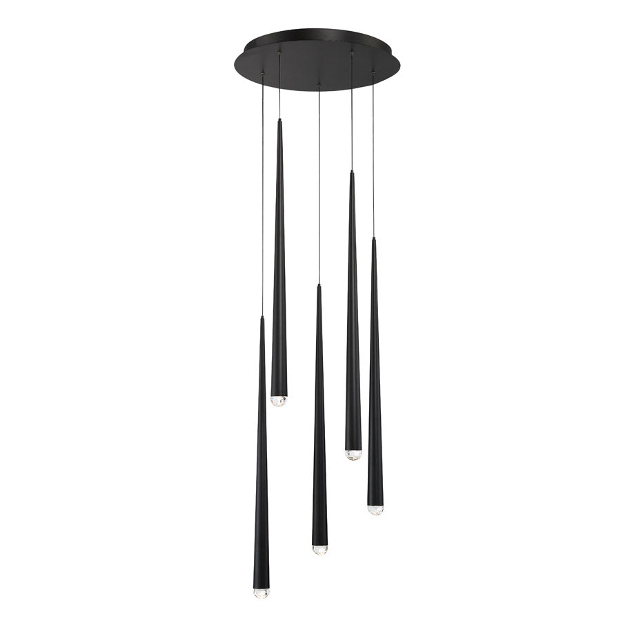 CASCADE Suspension Noir DEL INTÉGRÉ - PD-41705R-BK | MODERN-FORMS
