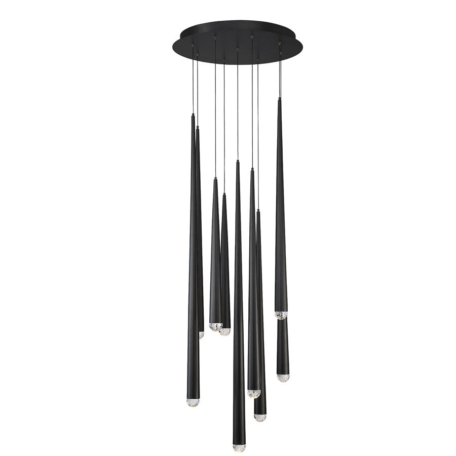CASCADE Suspension Noir DEL INTÉGRÉ - PD-41709R-BK | MODERN-FORMS