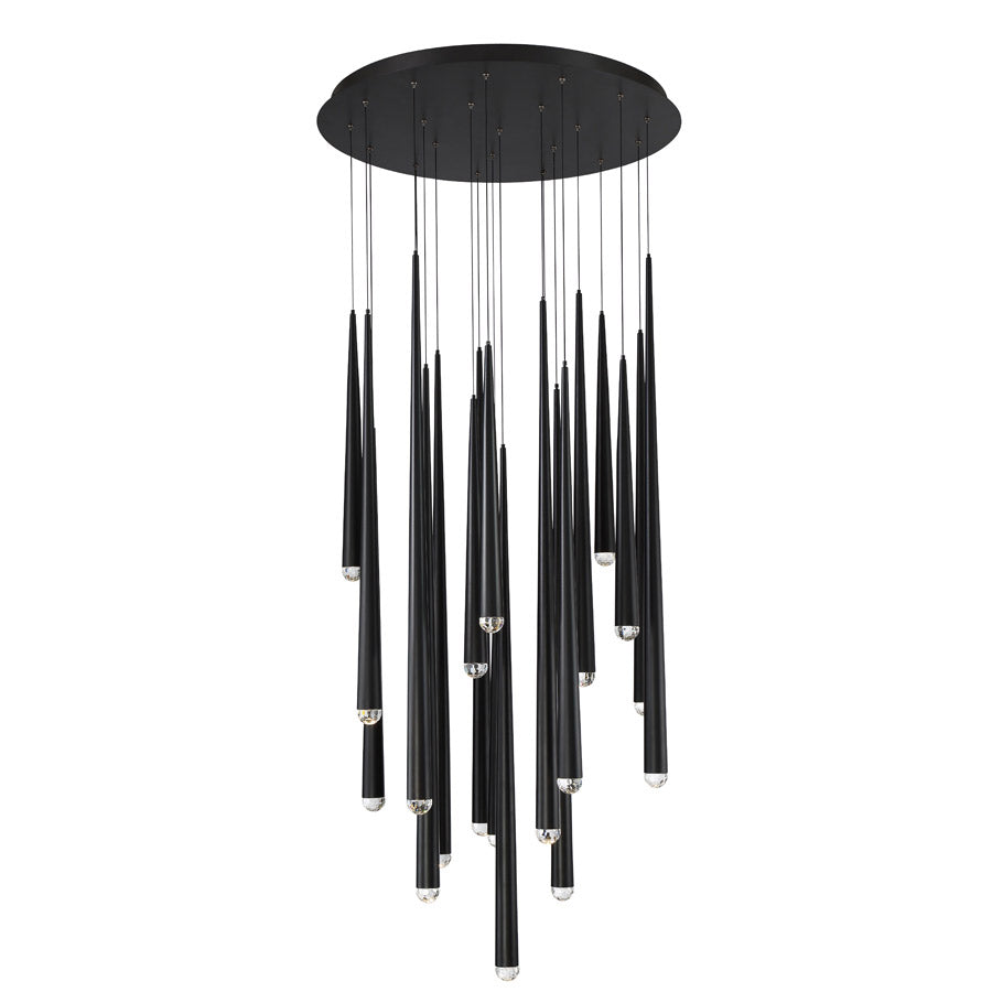 CASCADE Suspension Noir DEL INTÉGRÉ - PD-41721R-BK | MODERN-FORMS