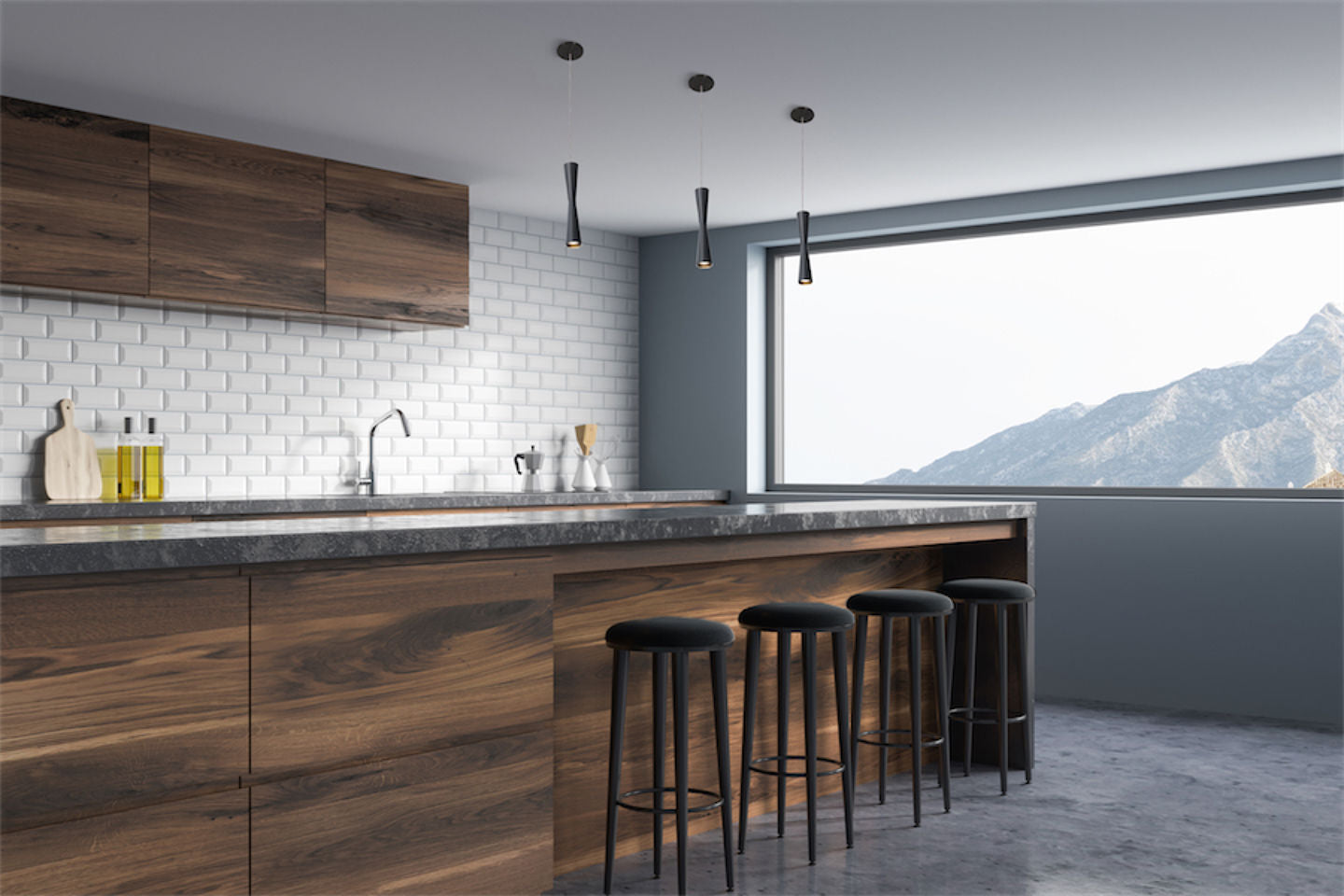 ROBSON Suspension simple Noir - PD42502-BK | KUZCO