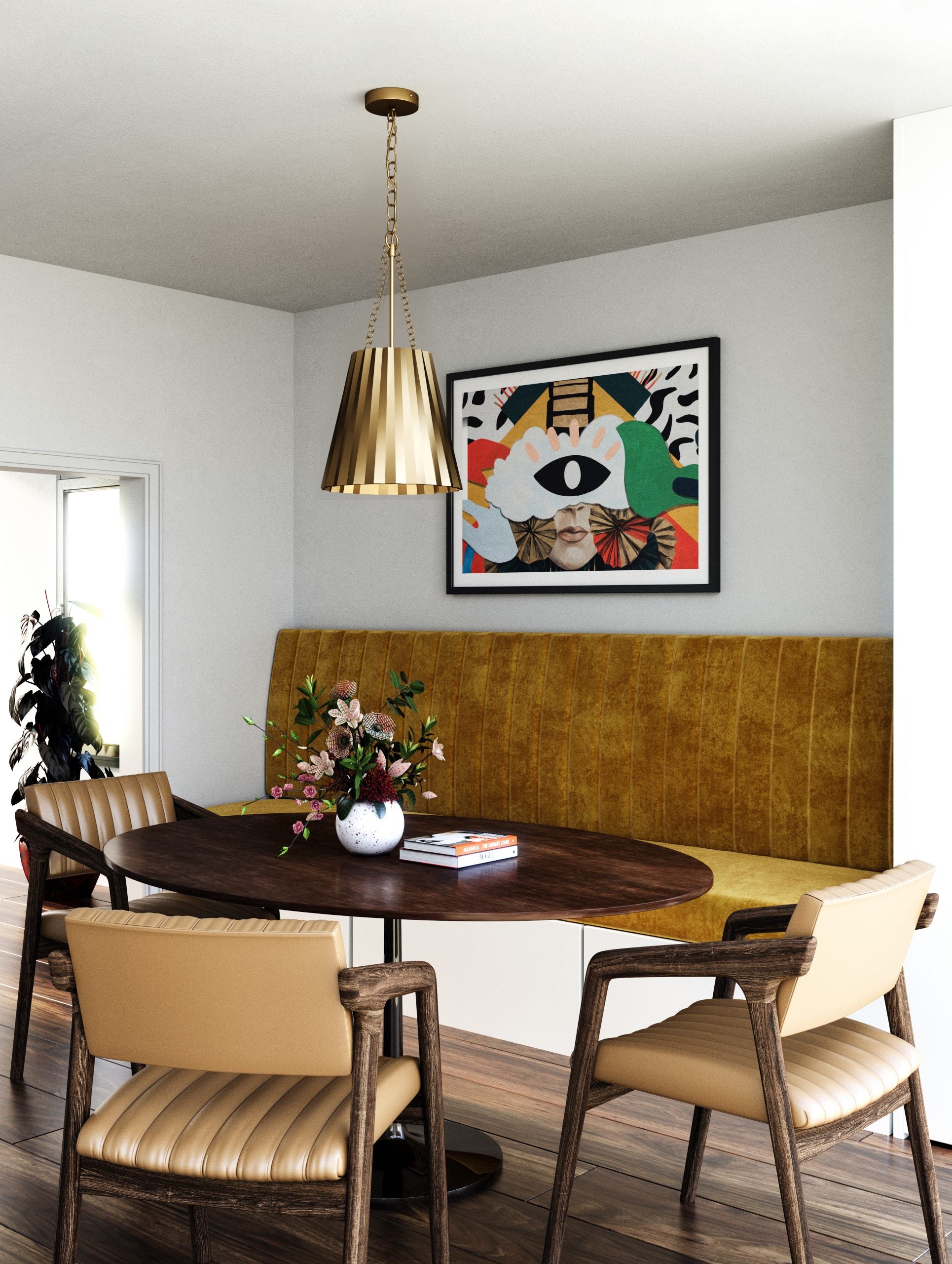 PLISSE Pendant Gold - PD528116AG | ALORA MOOD