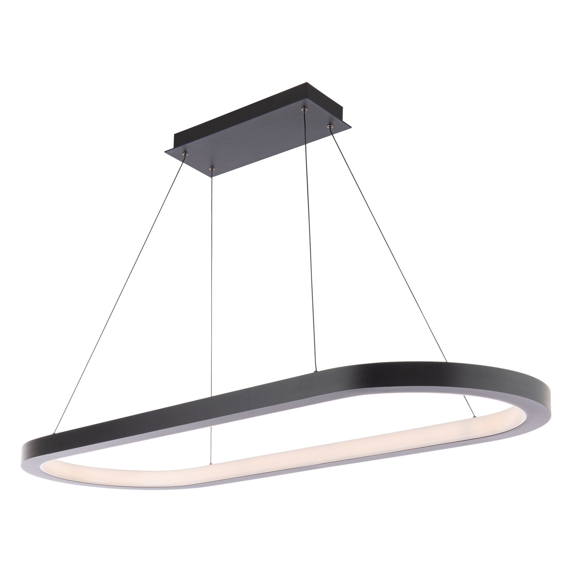 RACETRACK Chandelier Black INTEGRATED LED - PD-53046-30-BK | MODERN FORMS