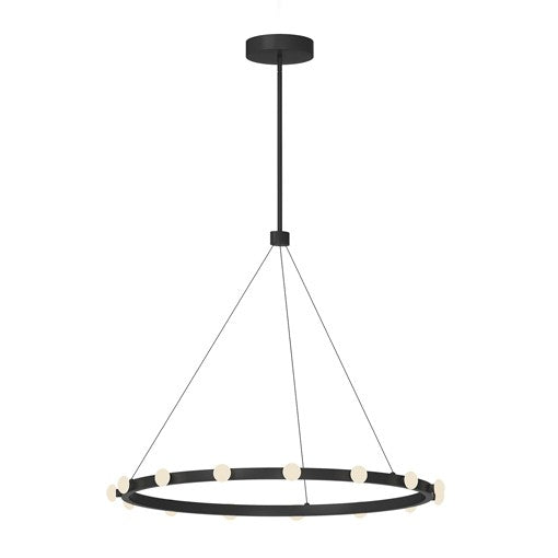 REZZ Chandelier Noir DEL INTÉGRÉ - PD63428-BK | KUZCO