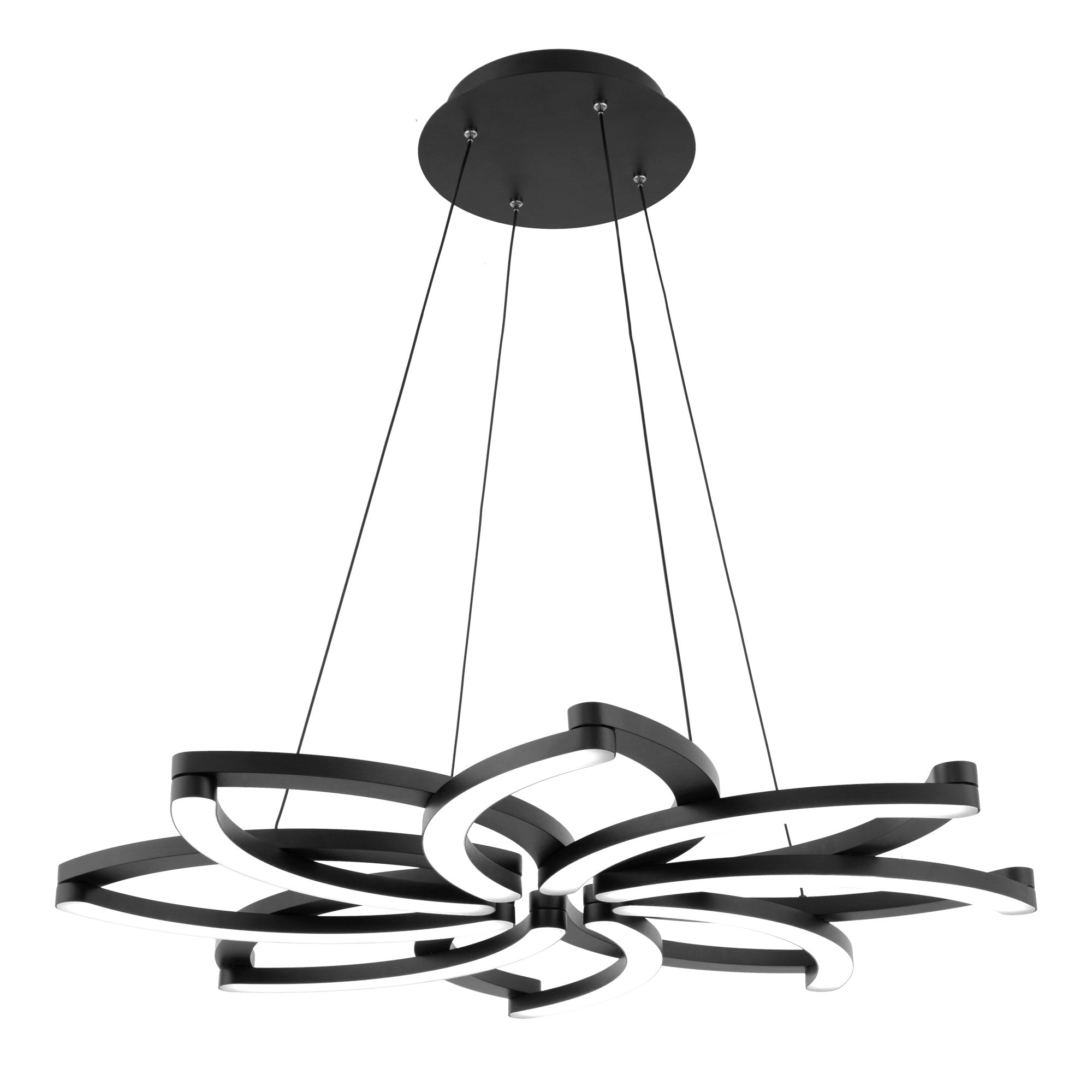 BLOOM Suspension Noir DEL INTÉGRÉ - PD-73032-BK | MODERN-FORMS